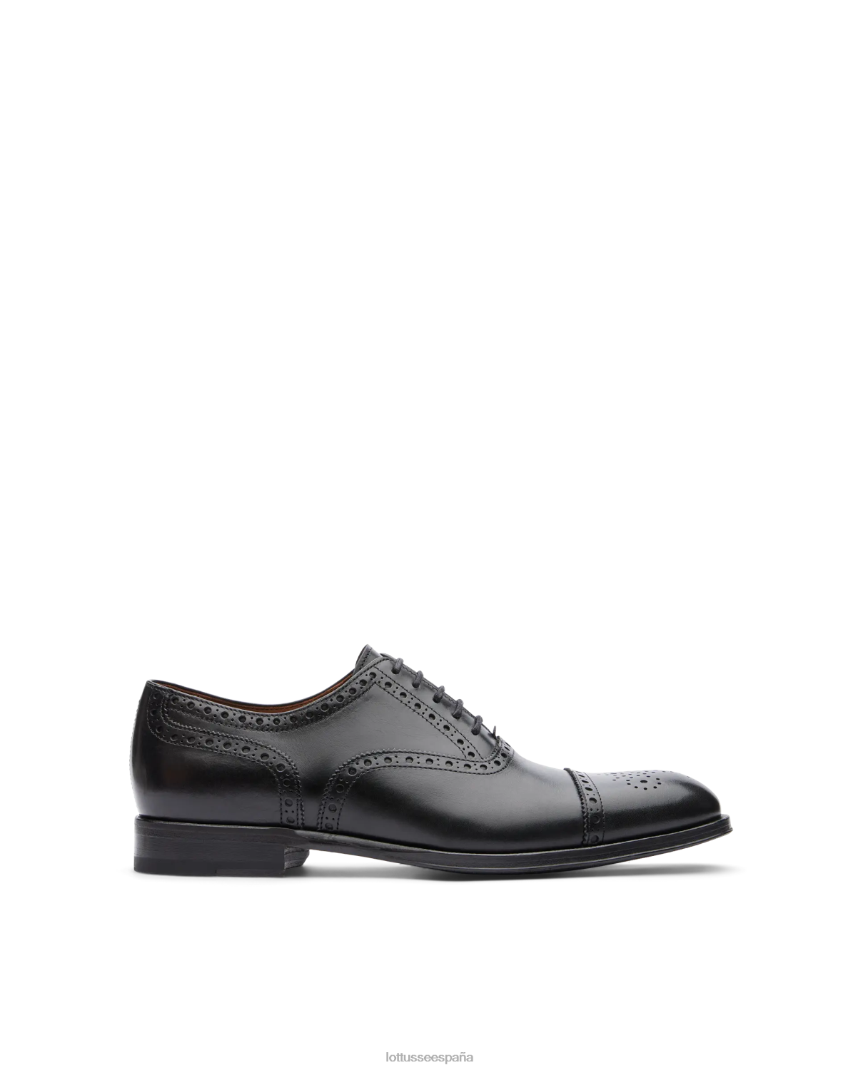 Lottusse lenox cepillado de becerro oxford negro hombres calzado V40NX10