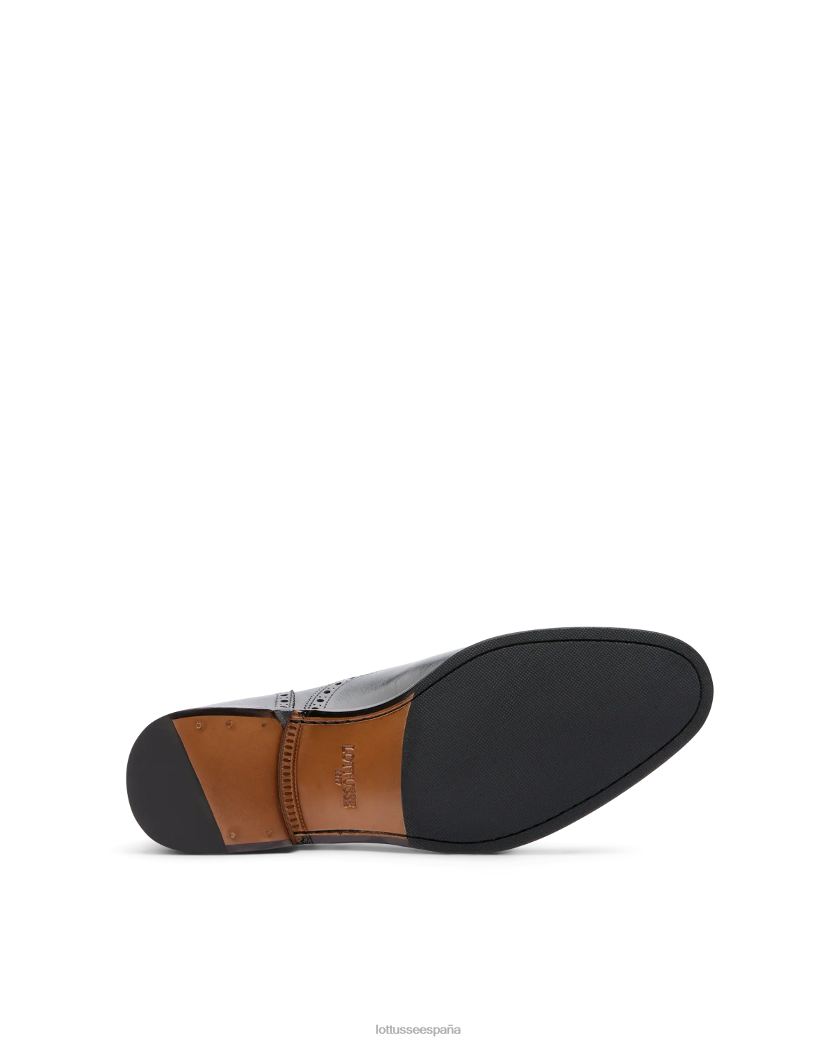 Lottusse lenox cepillado de becerro oxford negro hombres calzado V40NX10