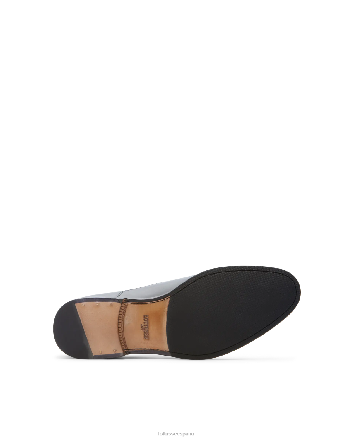 Lottusse lenox cepillado de becerro oxford negro hombres calzado V40NX8