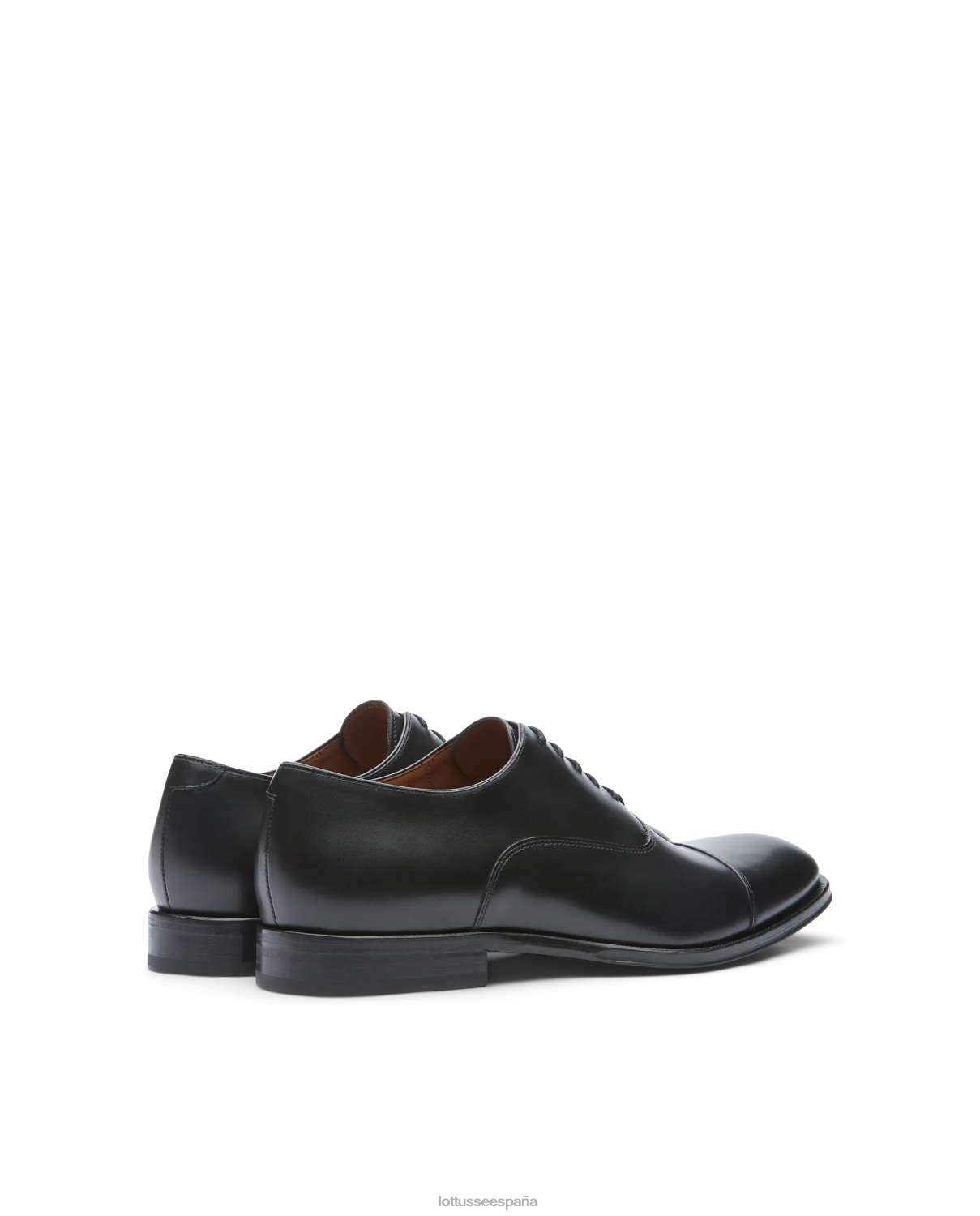 Lottusse lenox cepillado de becerro oxford negro hombres calzado V40NX8