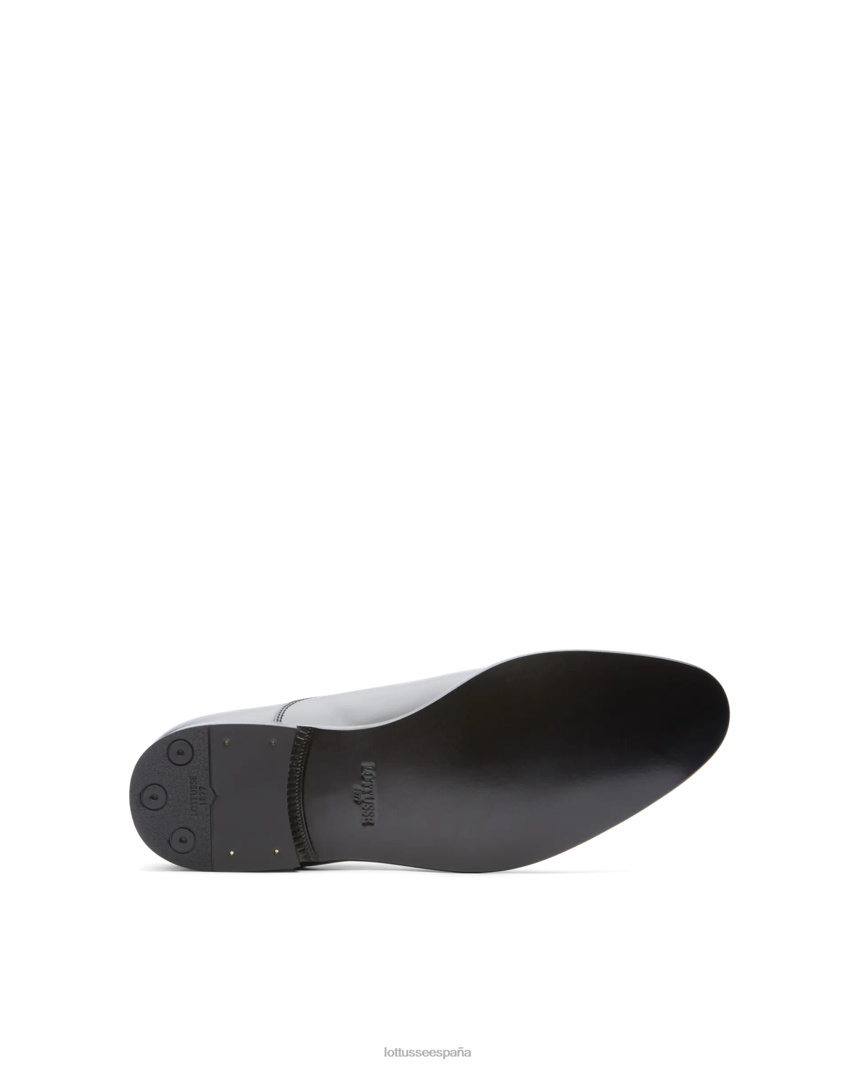 Lottusse regent Oxford de becerro brillante negro hombres calzado V40NX30