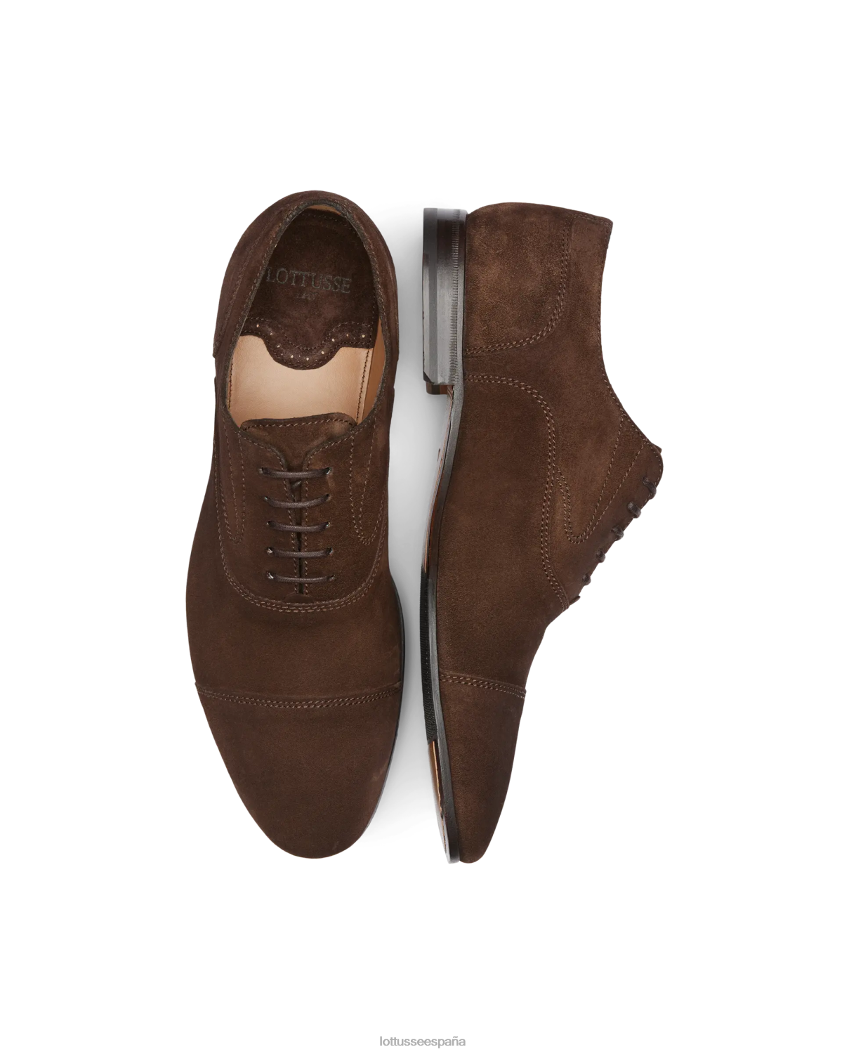 Lottusse verona cepillado de becerro oxford moca hombres calzado V40NX75