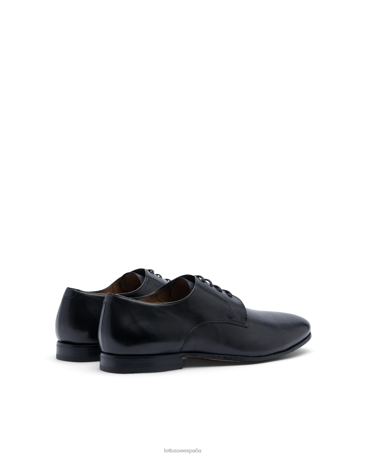 Lottusse verona cepillado de becerro oxford negro hombres calzado V40NX89
