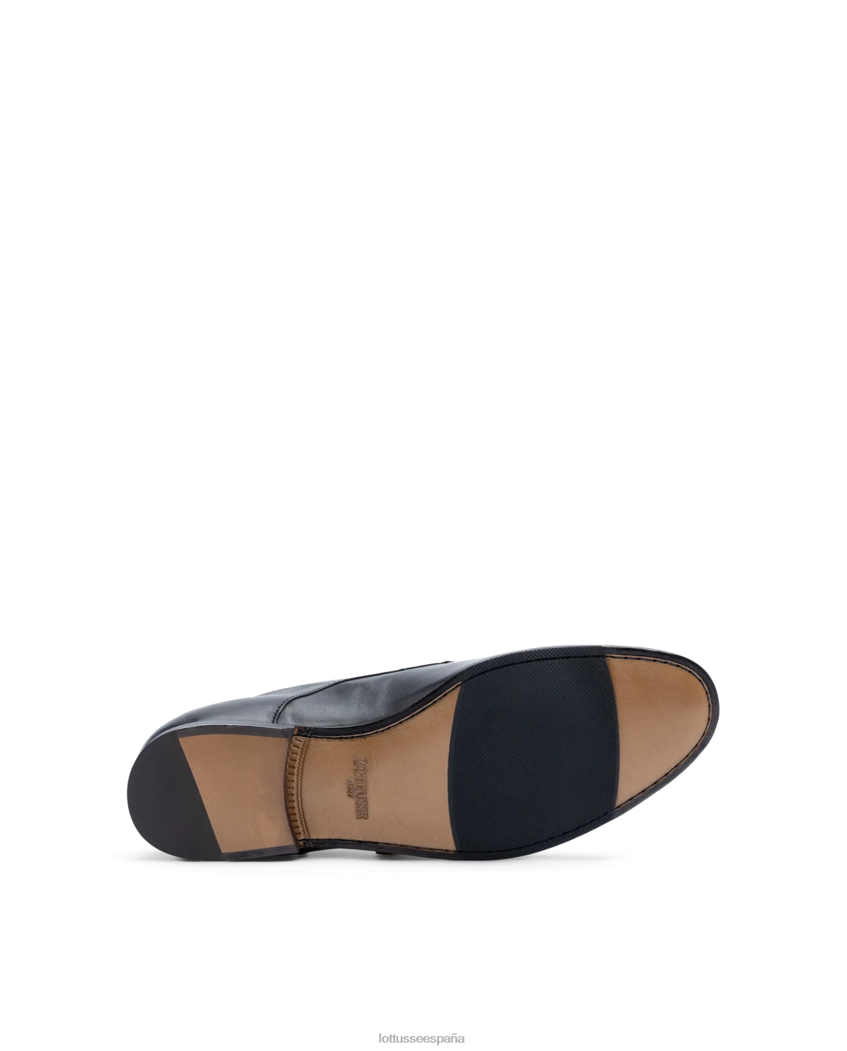 Lottusse verona cepillado de becerro oxford negro hombres calzado V40NX89