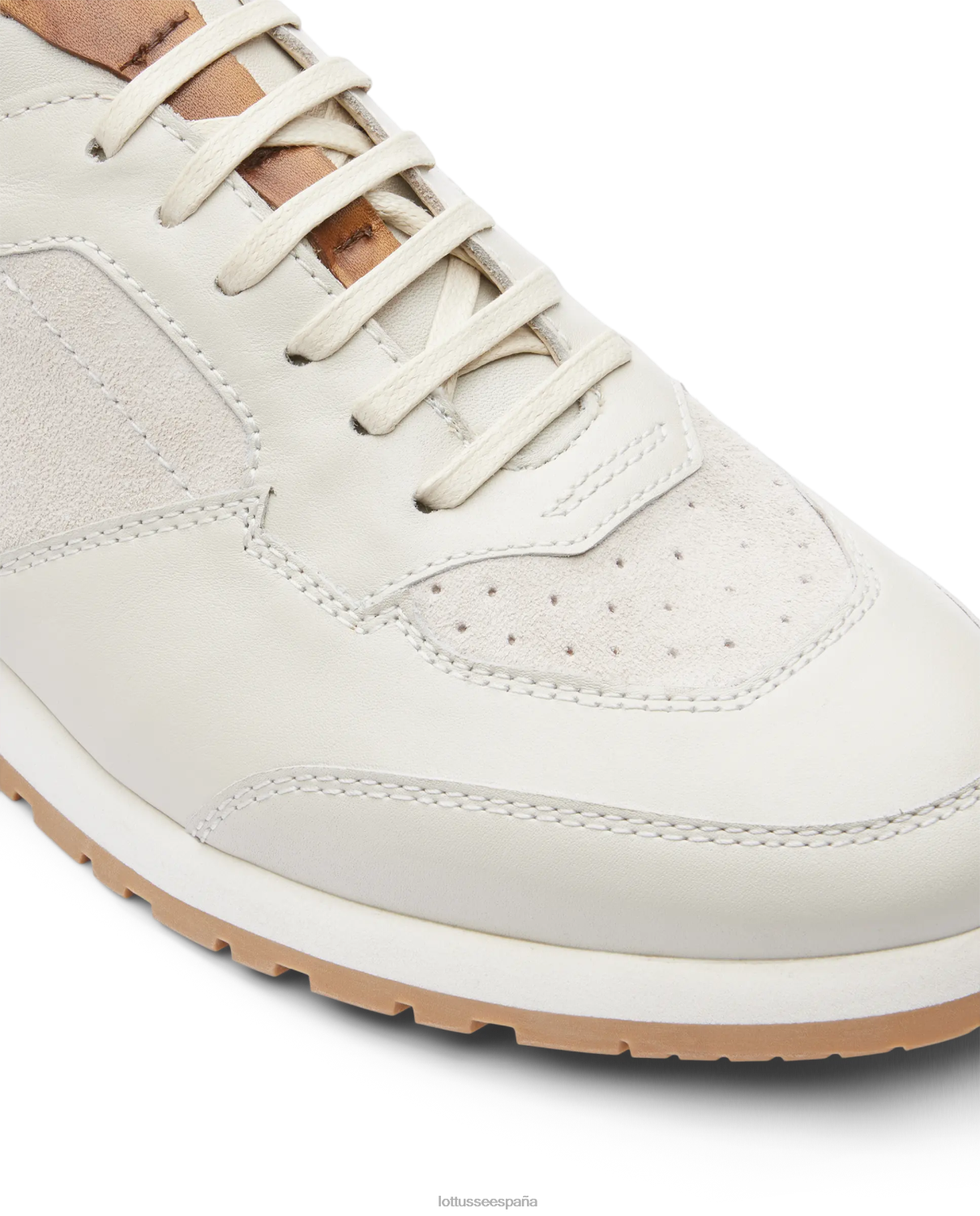Lottusse zapatillas mancor de pantorrilla suave blanquecino hombres calzado V40NX194