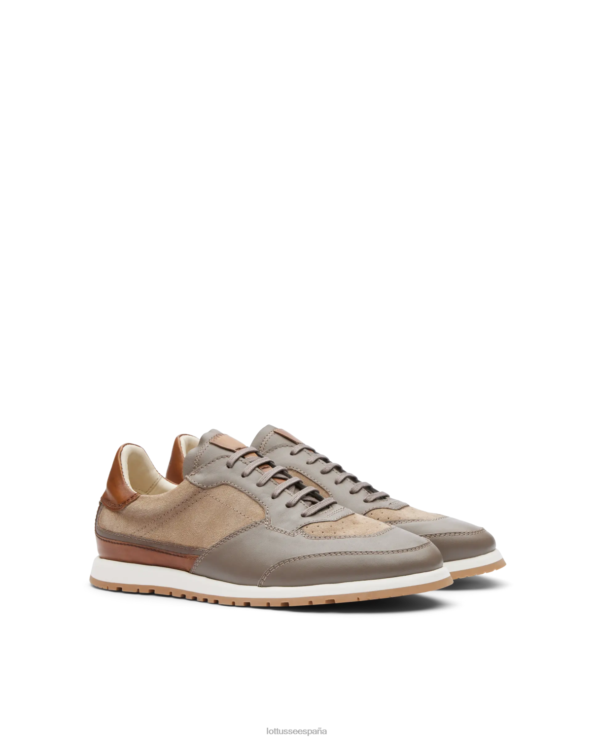 Lottusse zapatillas mancor de pantorrilla suave gris pardo hombres calzado V40NX195