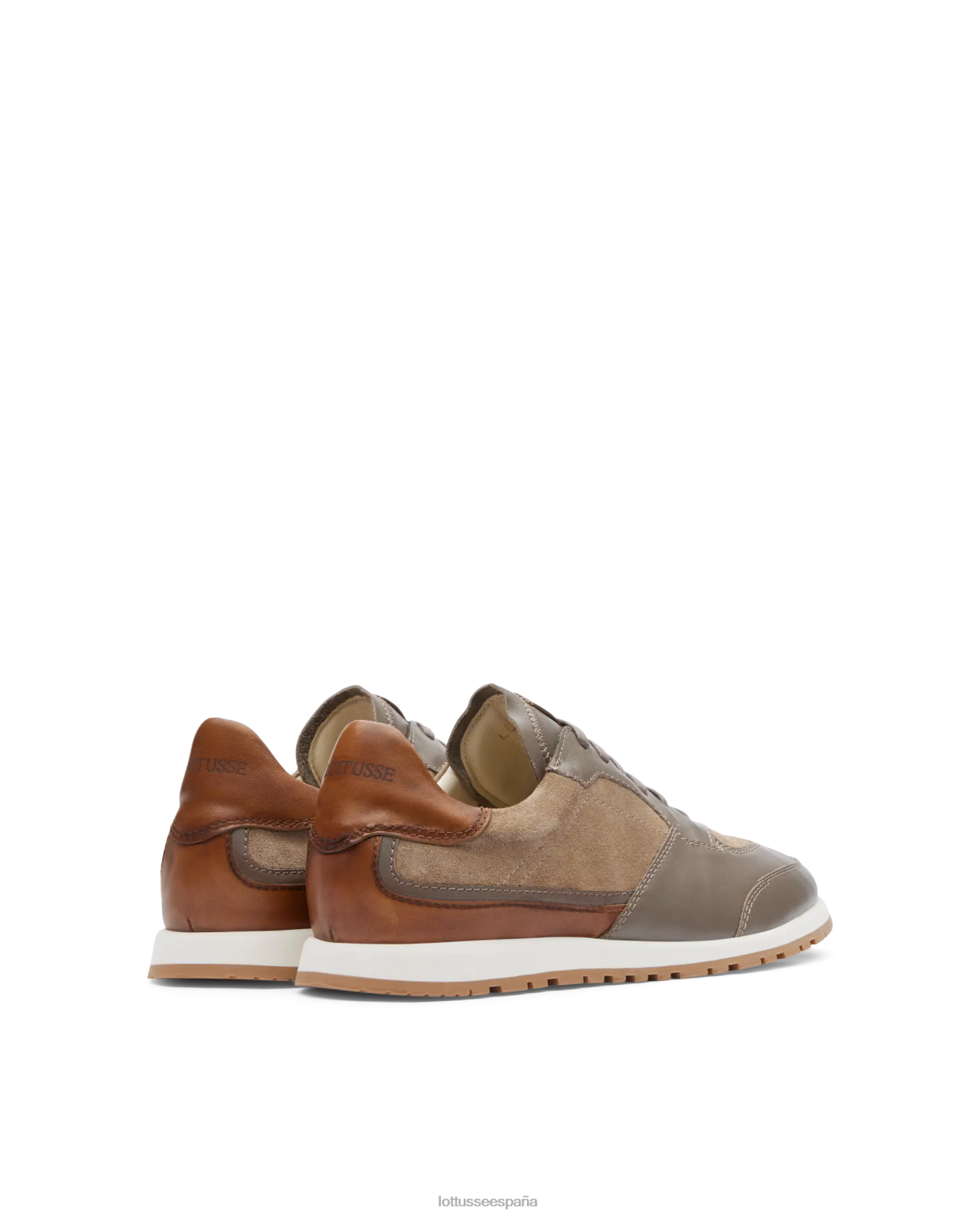 Lottusse zapatillas mancor de pantorrilla suave gris pardo hombres calzado V40NX195