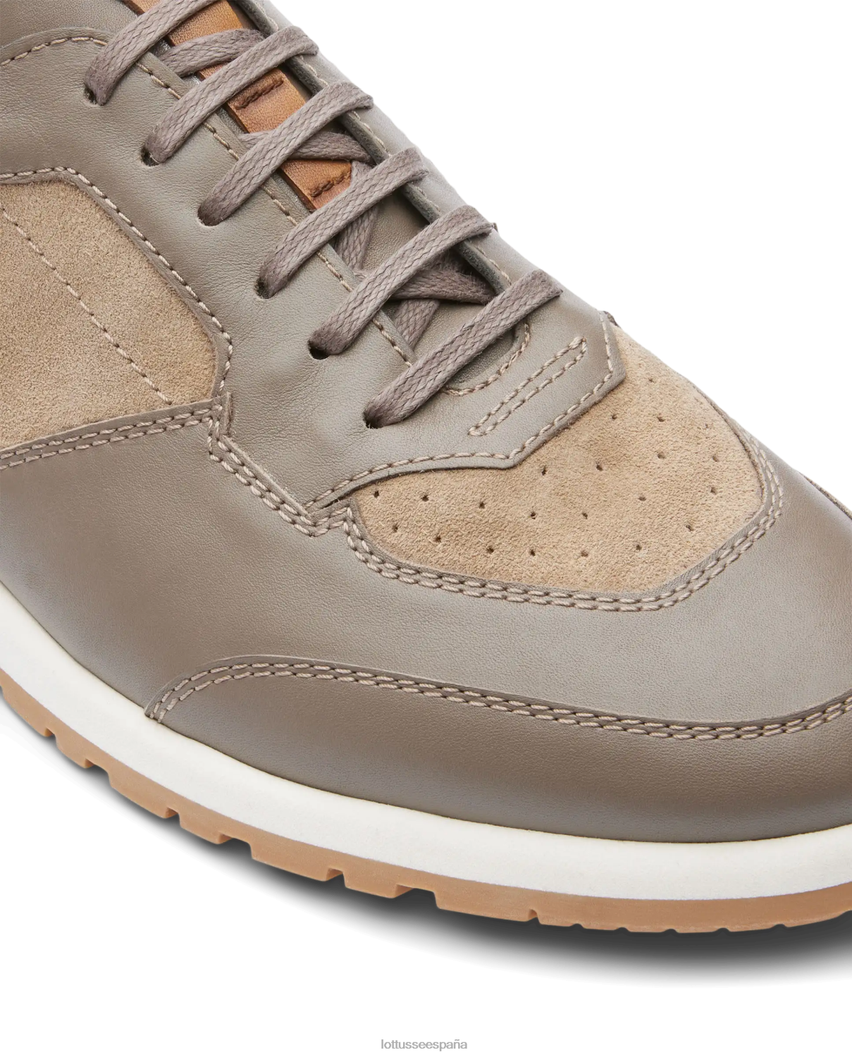 Lottusse zapatillas mancor de pantorrilla suave gris pardo hombres calzado V40NX195
