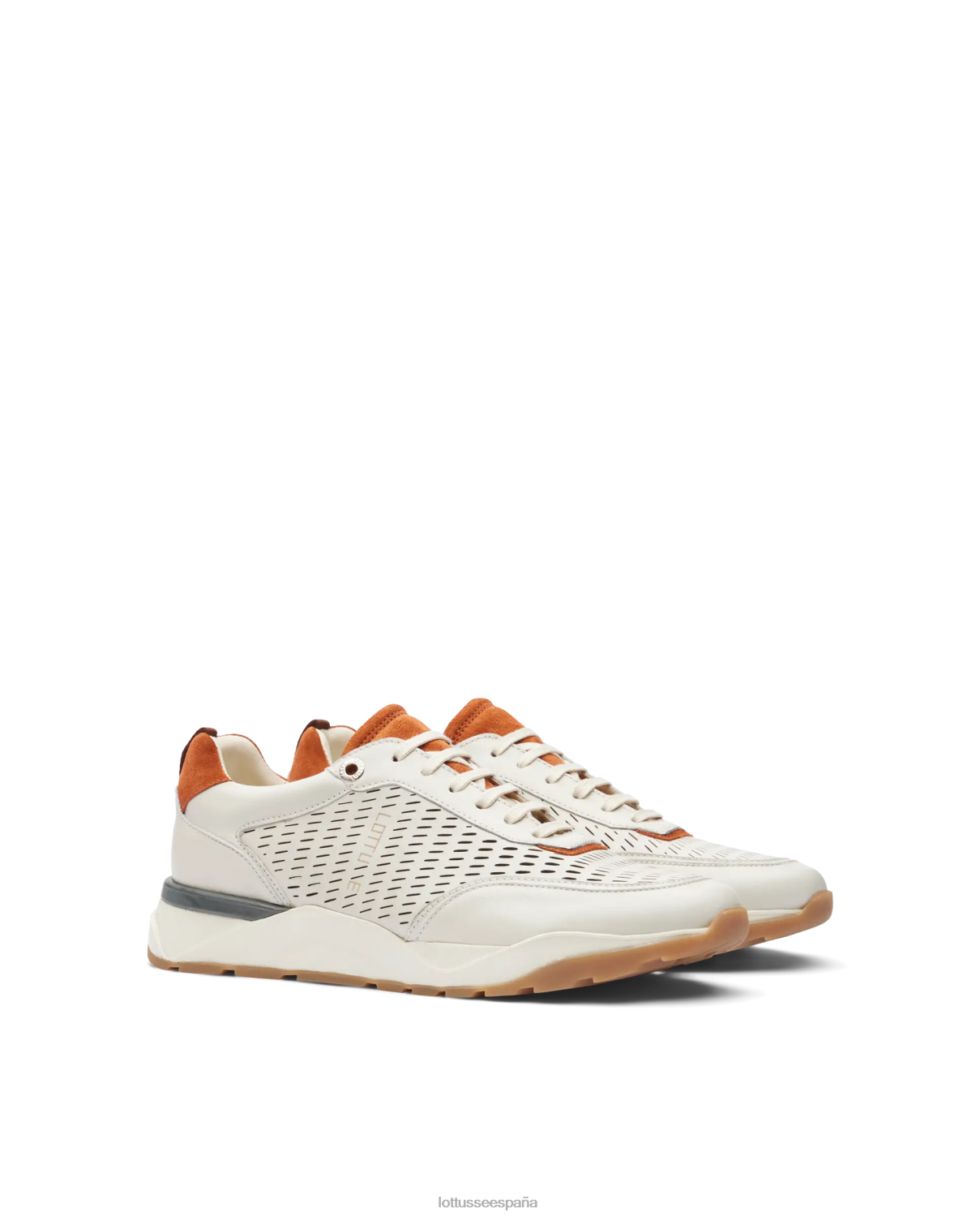 Lottusse zapatillas osaka de pantorrilla suave blanquecino hombres calzado V40NX124