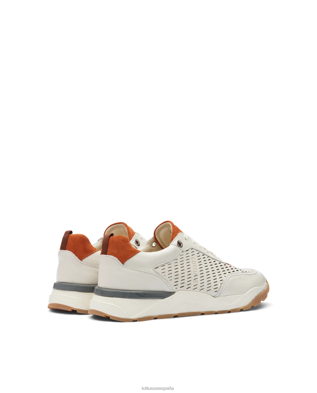 Lottusse zapatillas osaka de pantorrilla suave blanquecino hombres calzado V40NX124