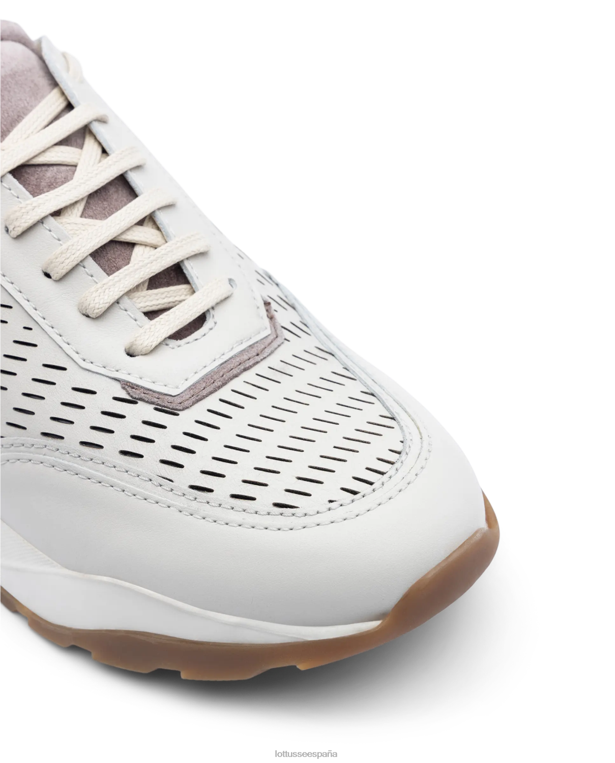 Lottusse zapatillas osaka de pantorrilla suave blanquecino hombres calzado V40NX125