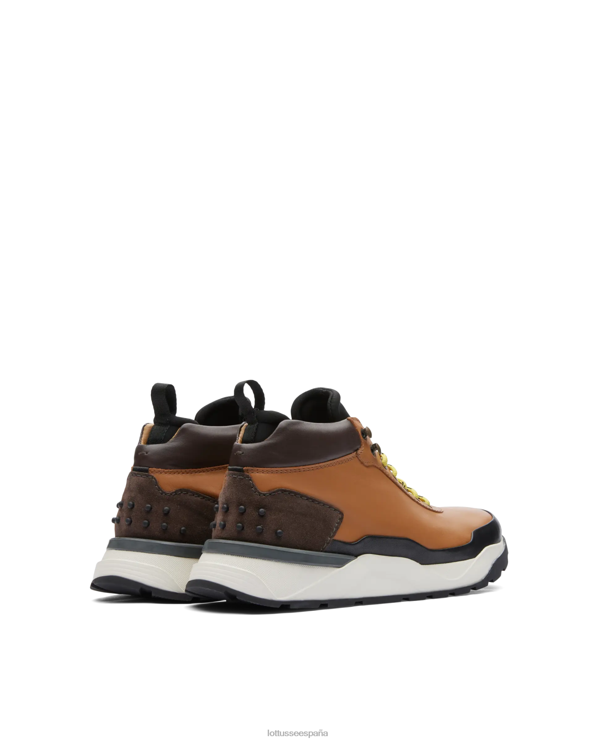Lottusse zapatillas osaka de pantorrilla suave marrón hombres calzado V40NX197