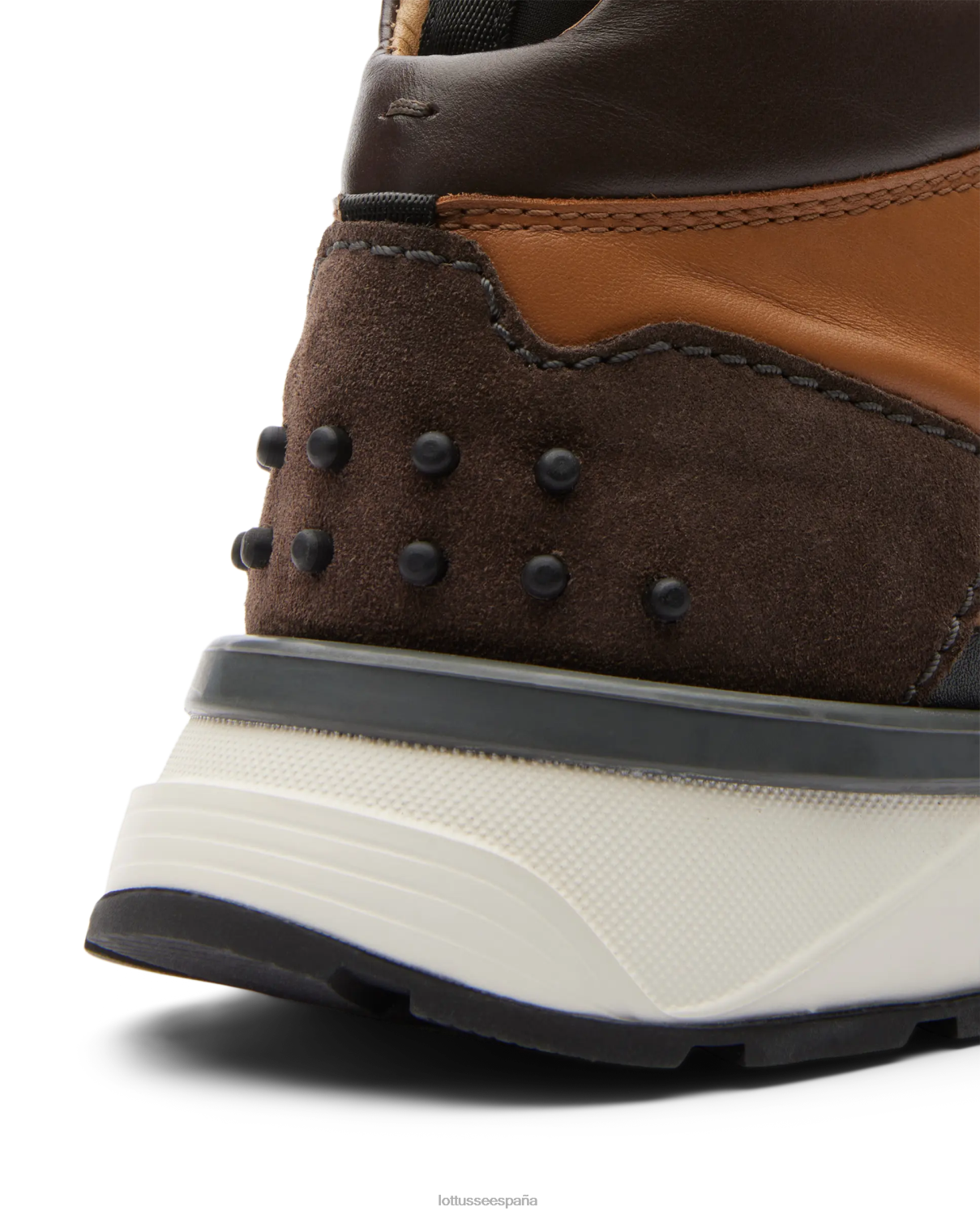 Lottusse zapatillas osaka de pantorrilla suave marrón hombres calzado V40NX197