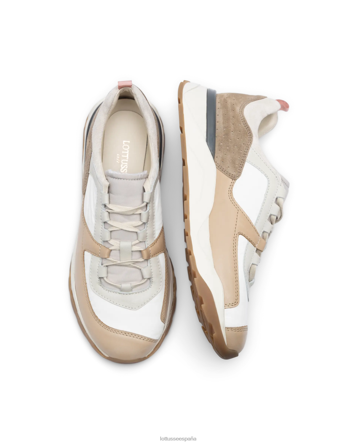 Lottusse zapatillas osaka multicolor soft becerro natural hombres calzado V40NX120