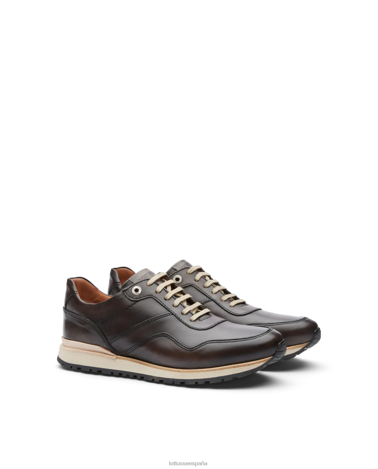Lottusse zapatillas tokyo de becerro moca hombres calzado V40NX22