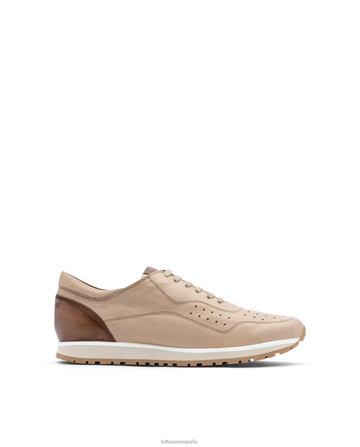 Lottusse zapatillas tokyo de piel de canguro natural beige hombres calzado V40NX105