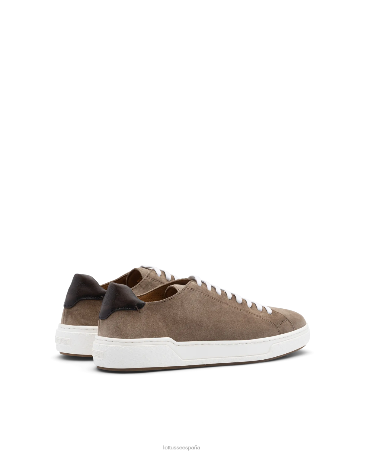 Lottusse zapatillas torino de ante y becerro gris pardo hombres calzado V40NX107