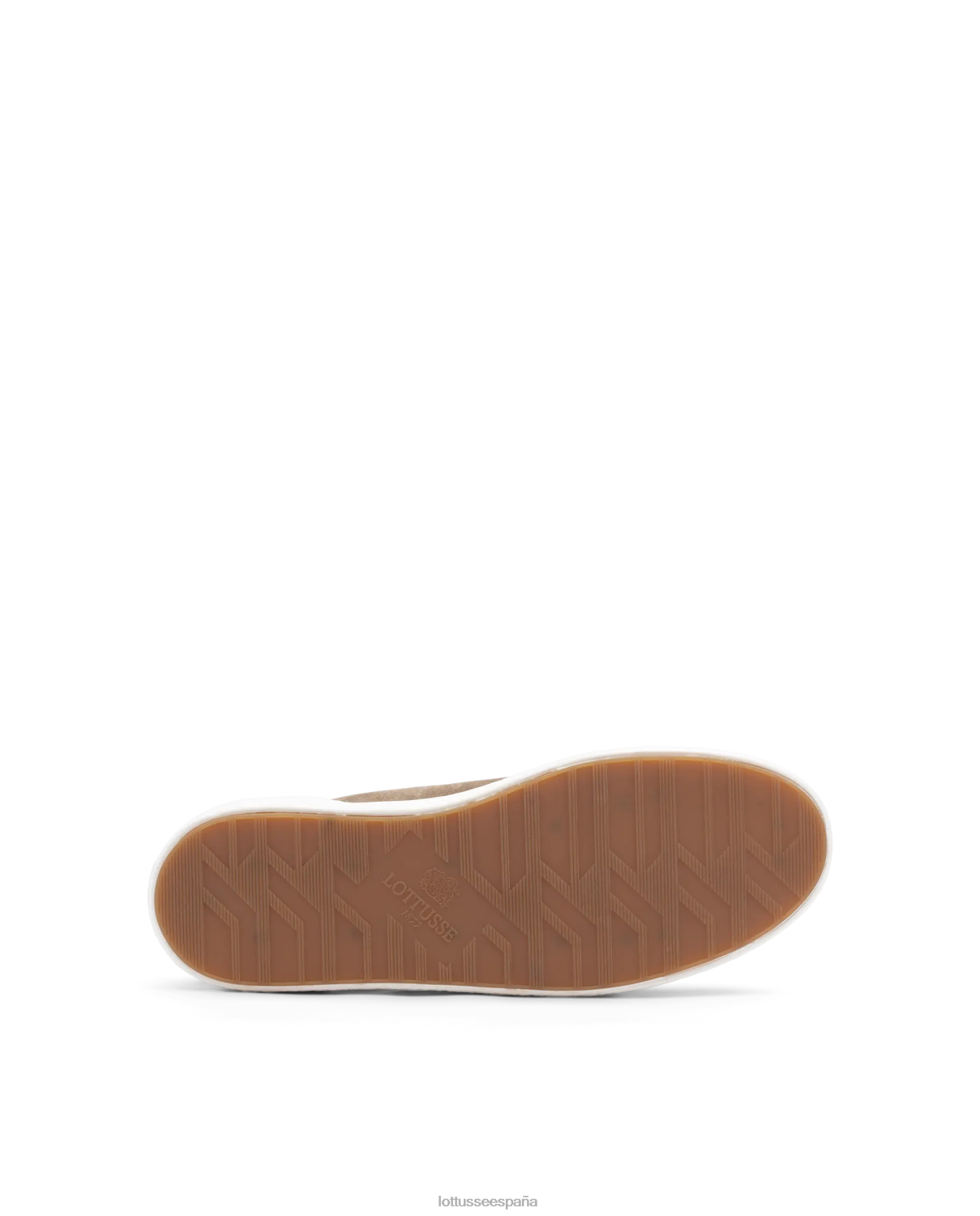 Lottusse zapatillas torino de ante y becerro gris pardo hombres calzado V40NX107