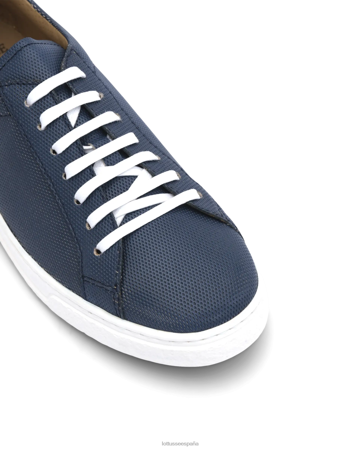 Lottusse zapatillas torino de becerro con relieve azul marino hombres calzado V40NX83
