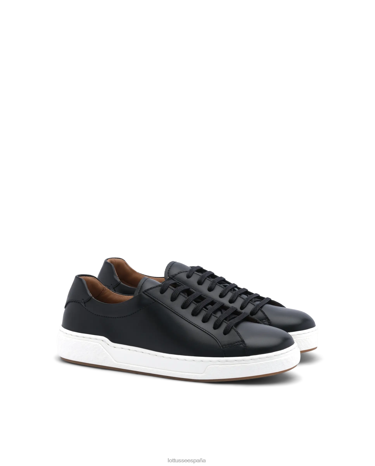 Lottusse zapatillas torino de becerro negro hombres calzado V40NX190
