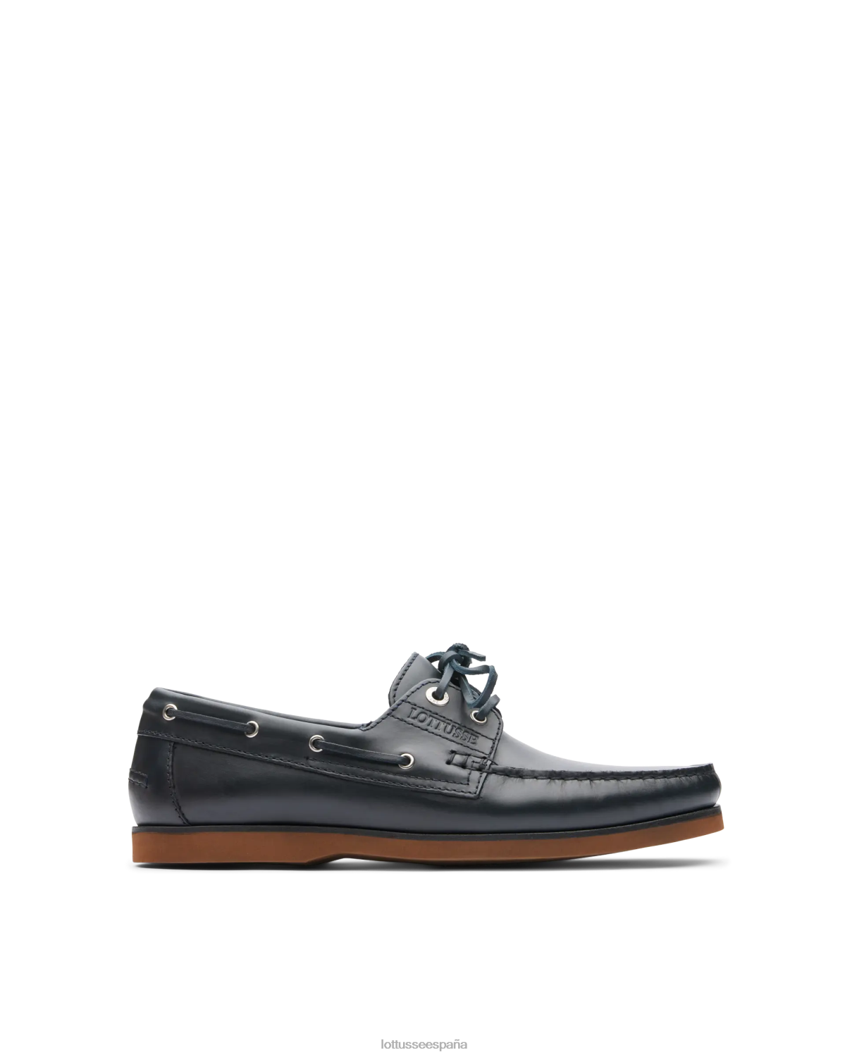 Lottusse náuticos Ocean Wax de becerro azul marino hombres calzado V40NX99