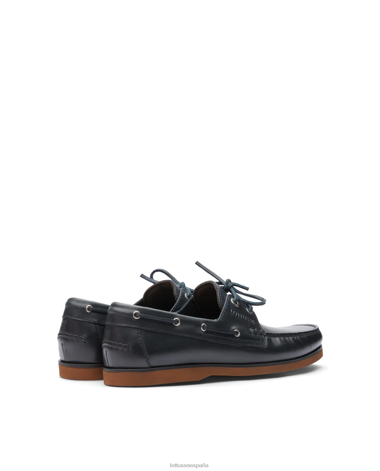 Lottusse náuticos Ocean Wax de becerro azul marino hombres calzado V40NX99