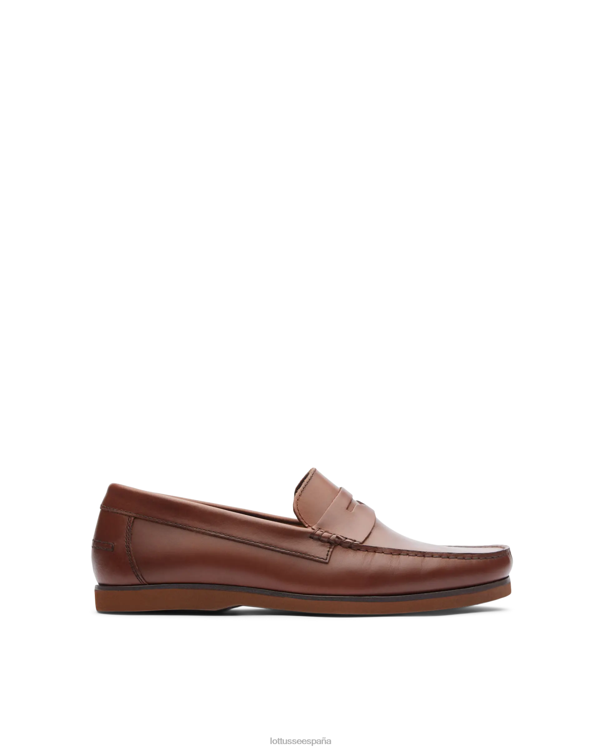 Lottusse náuticos Ocean Wax de becerro marrón hombres calzado V40NX104