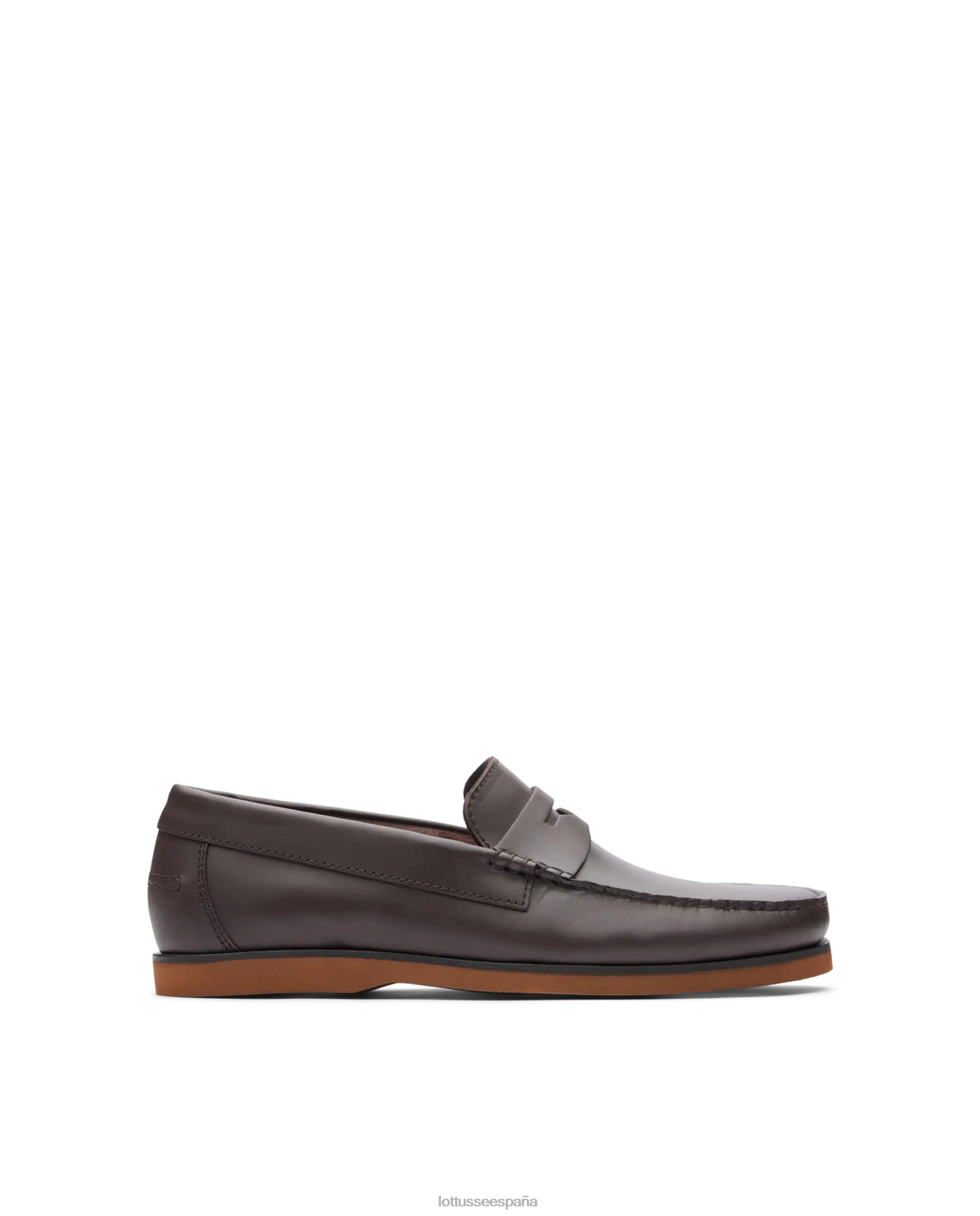 Lottusse náuticos Ocean Wax de becerro moca hombres calzado V40NX103