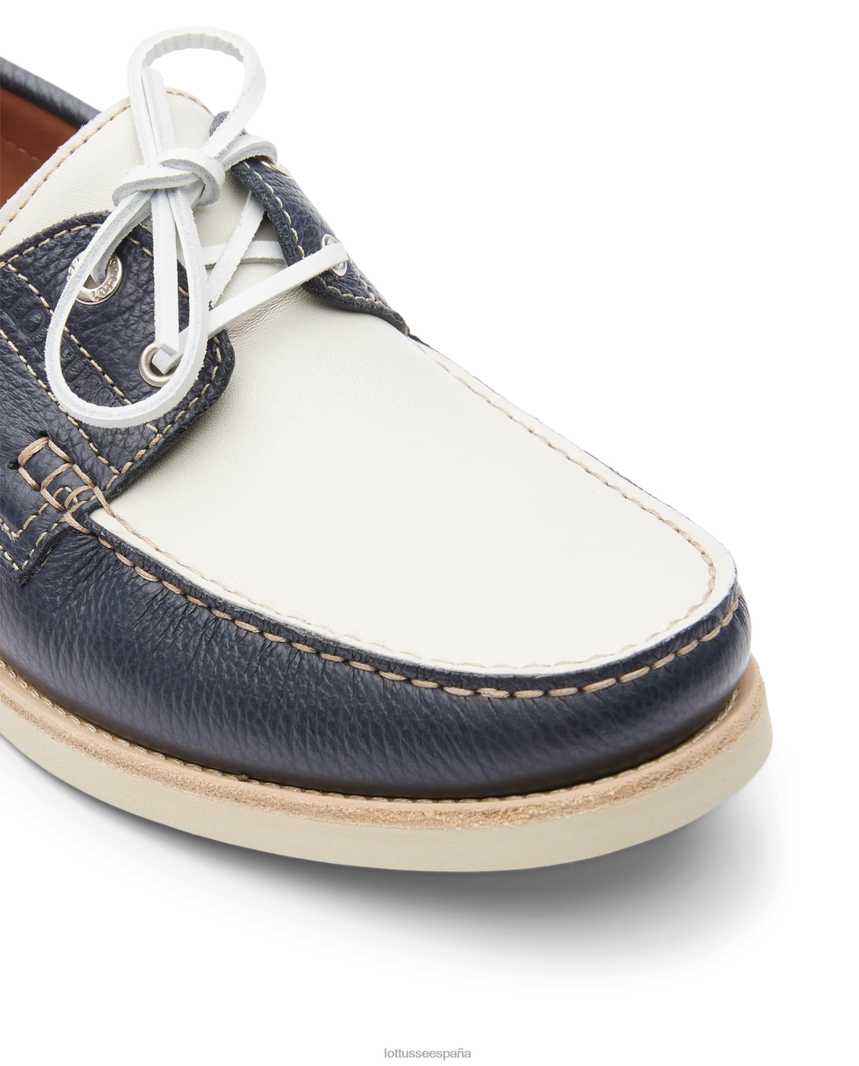 Lottusse zapatos náuticos de becerro con grano océano multicolor hombres calzado V40NX121