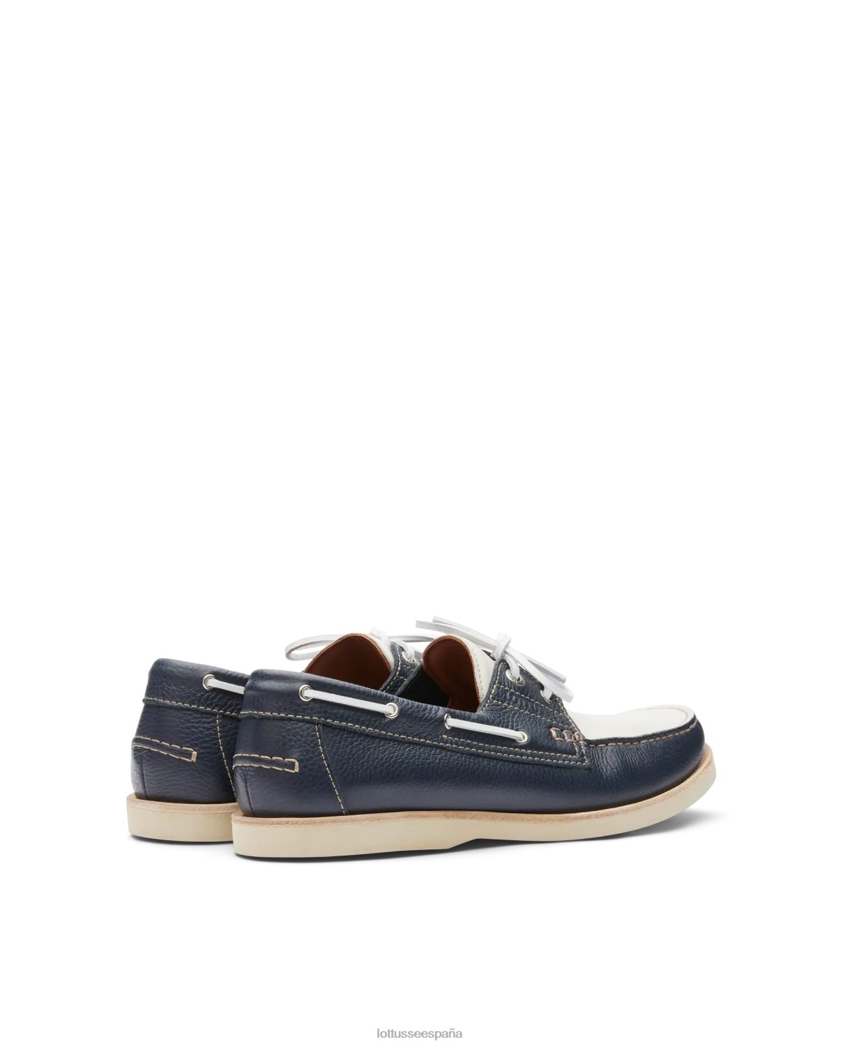 Lottusse zapatos náuticos de becerro con grano océano multicolor hombres calzado V40NX121