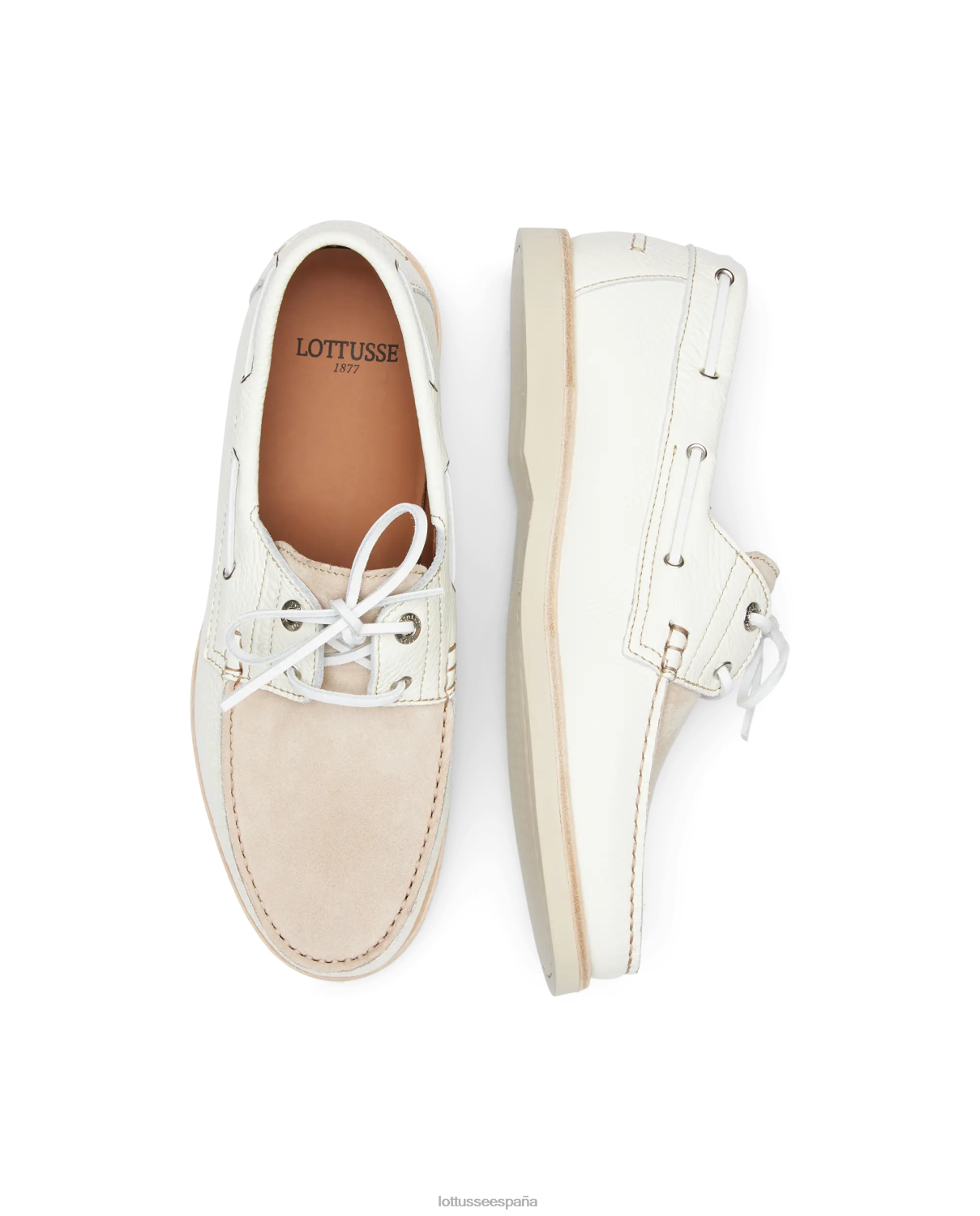 Lottusse zapatos náuticos de becerro con grano océano multicolor hombres calzado V40NX122