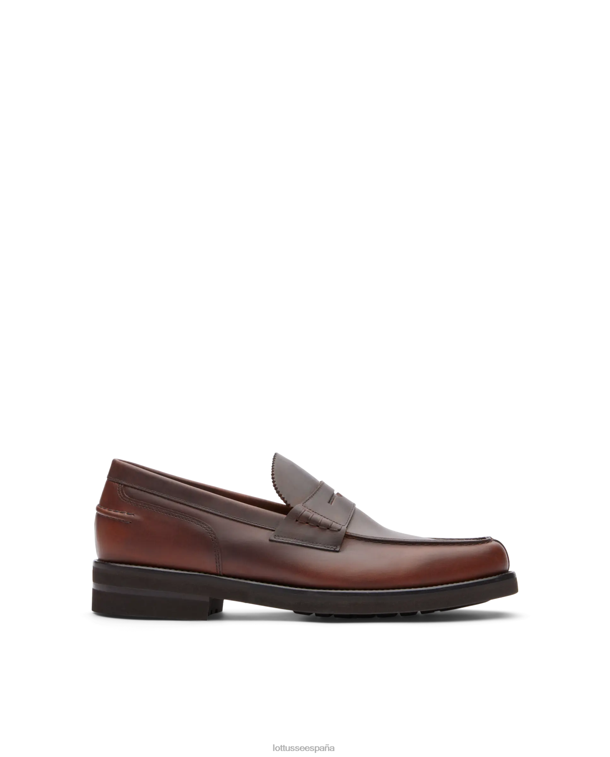 Lottusse zapatos náuticos de becerro encerado Daytona marrón hombres calzado V40NX134