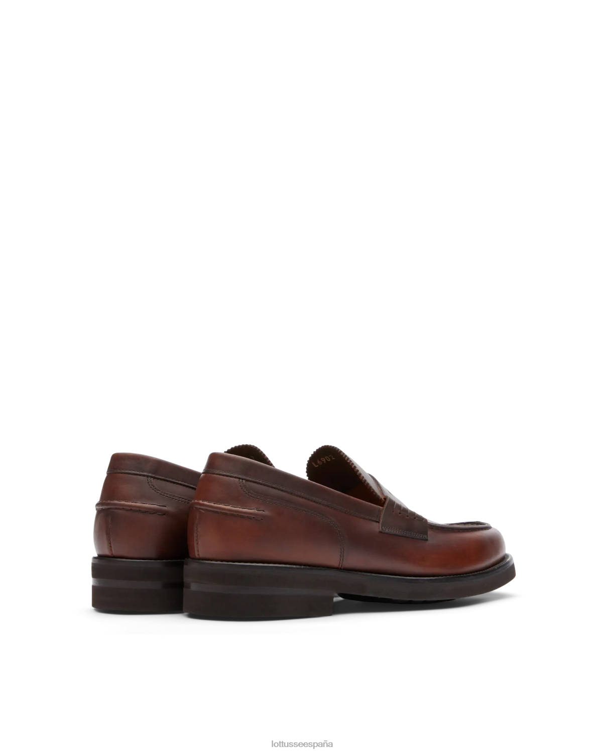 Lottusse zapatos náuticos de becerro encerado Daytona marrón hombres calzado V40NX134