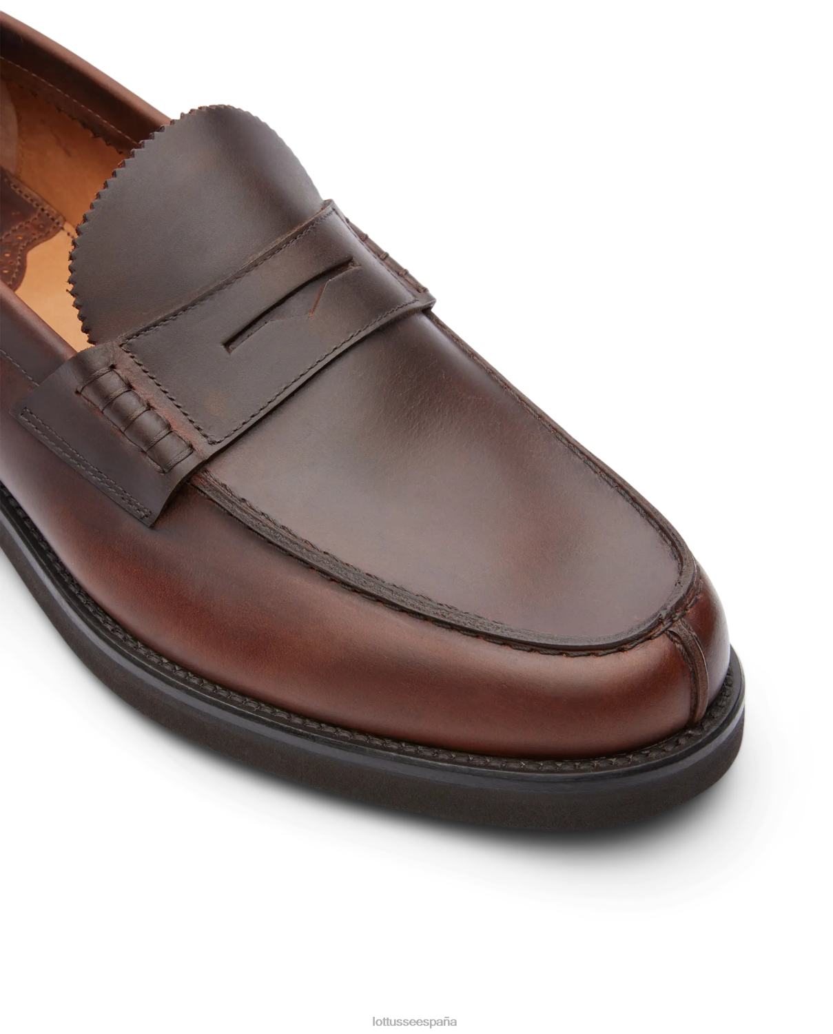 Lottusse zapatos náuticos de becerro encerado Daytona marrón hombres calzado V40NX134