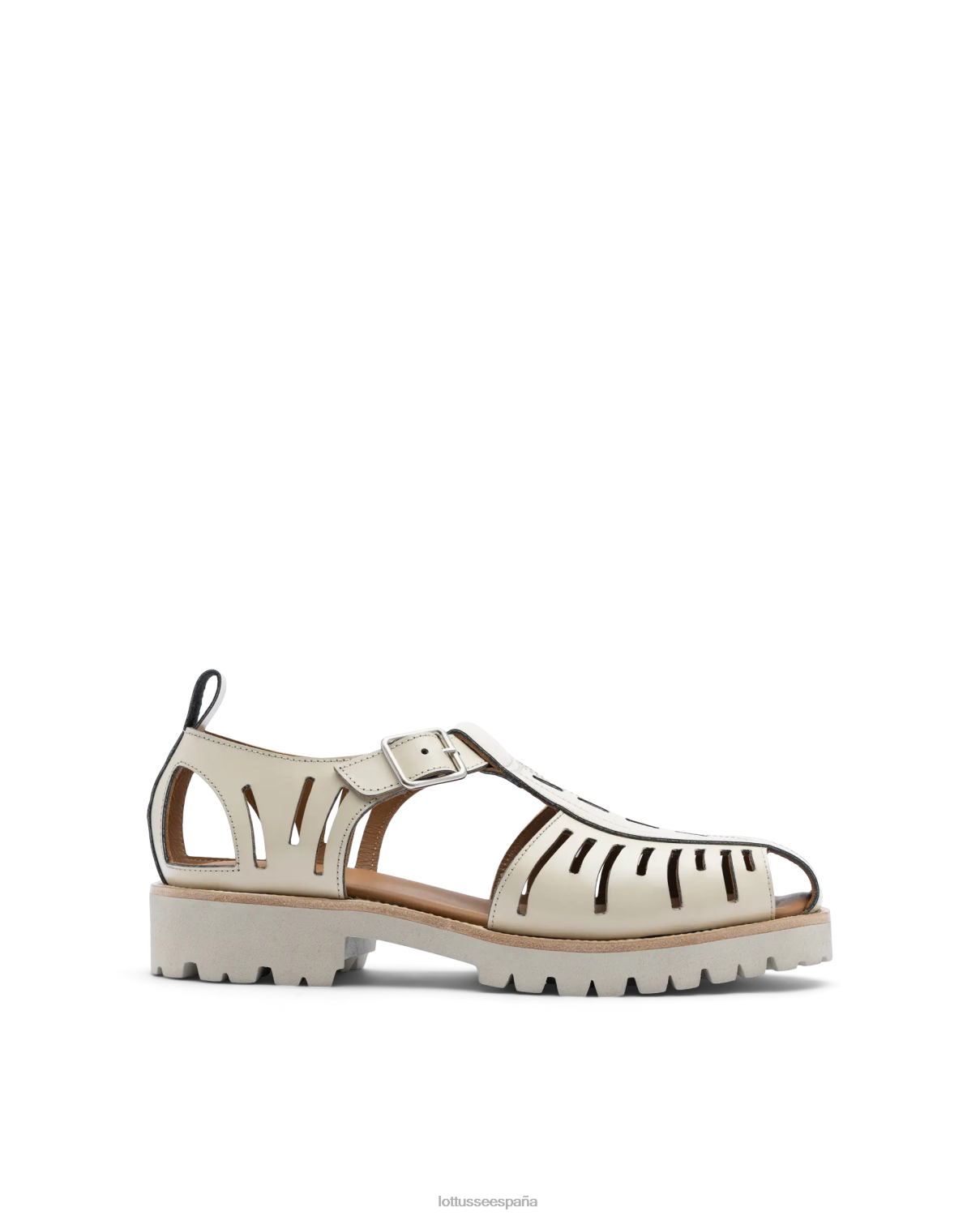 Lottusse zapatos covent de gelatina becerro brillante beige hombres calzado V40NX93