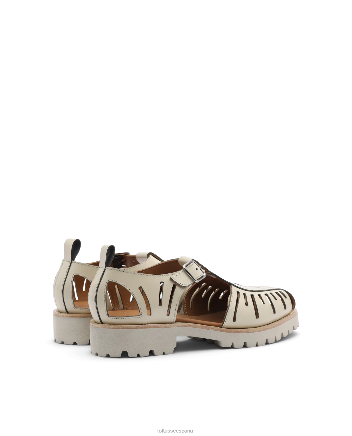 Lottusse zapatos covent de gelatina becerro brillante beige hombres calzado V40NX93