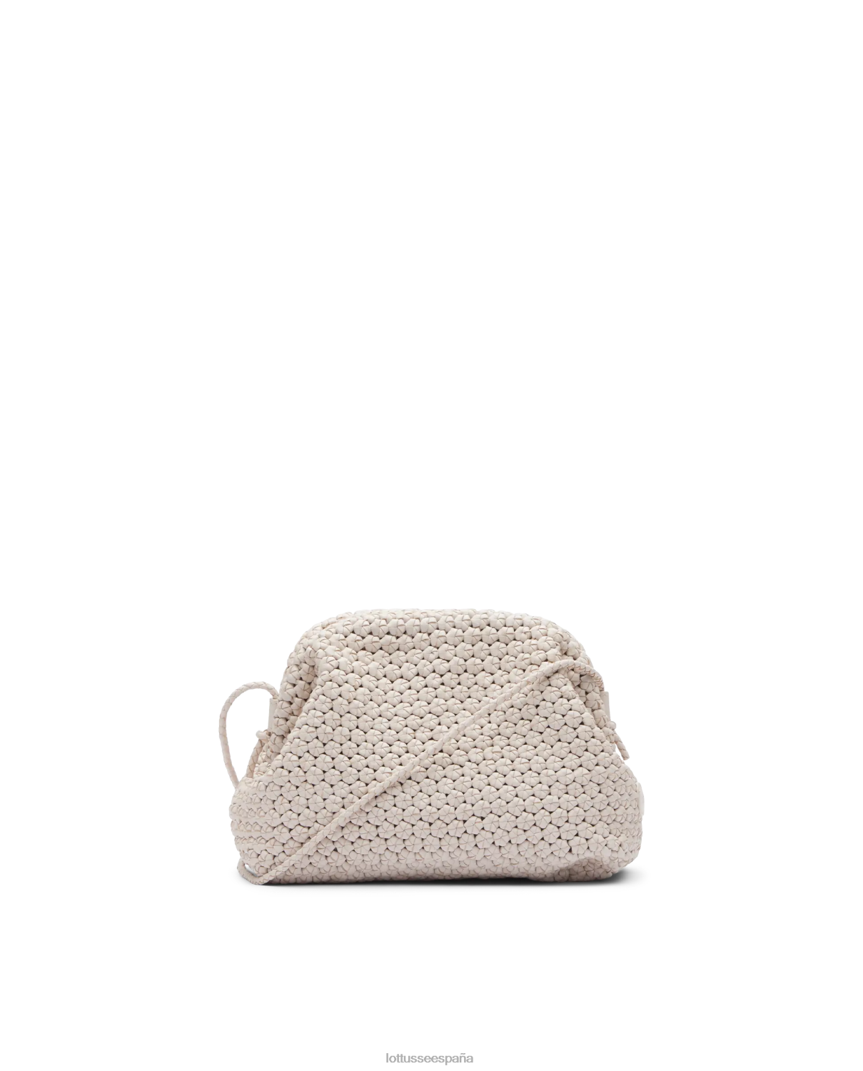 Lottusse bolso de mano suave de cordero merino noodbag blanquecino mujer accesorios V40NX345