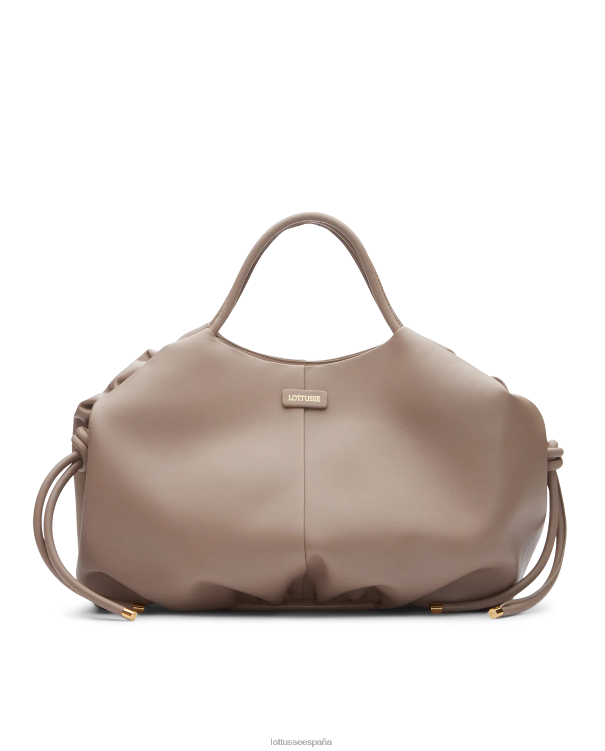 Lottusse bolso de hombro suave de cordero merino serena gris pardo mujer accesorios V40NX330