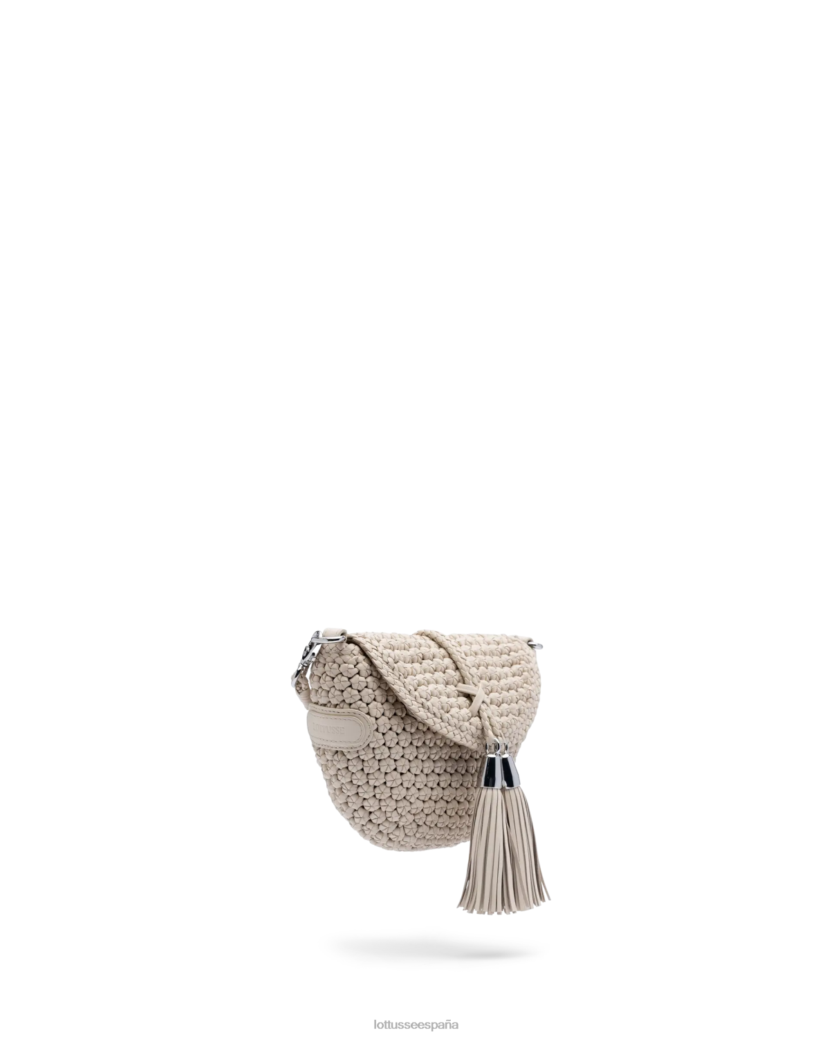 Lottusse bolso bandolera suave de cordero merino noodbag blanquecino mujer accesorios V40NX337