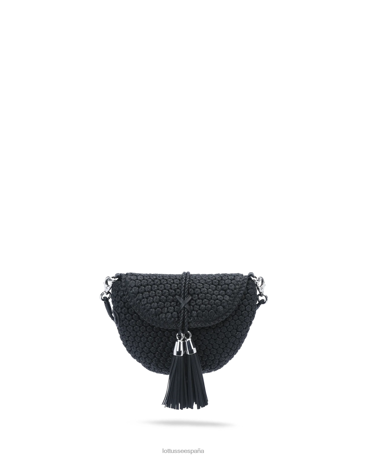 Lottusse bolso bandolera suave de cordero merino noodbag negro mujer accesorios V40NX336