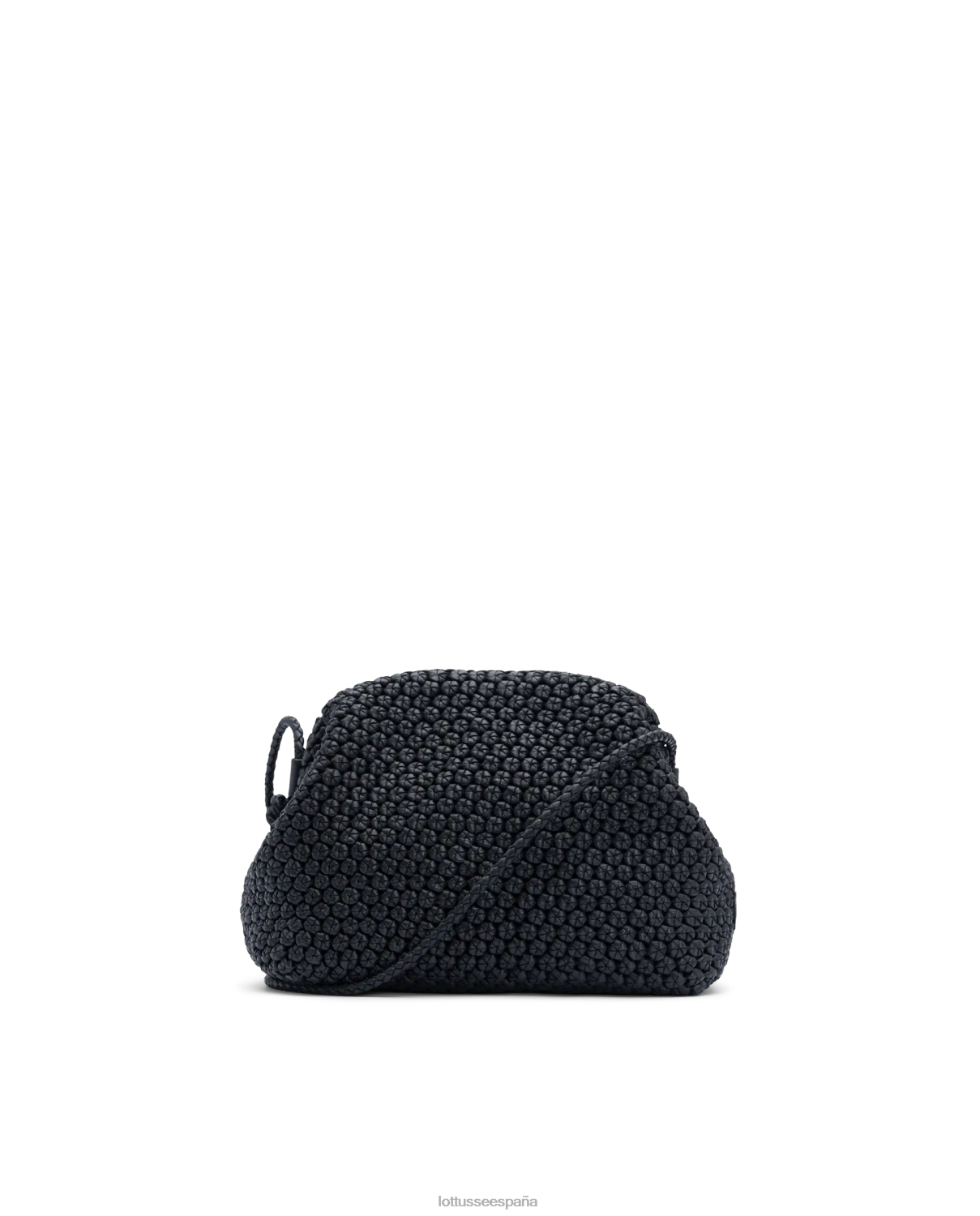 Lottusse bolso bandolera suave de cordero merino noodbag negro mujer accesorios V40NX347