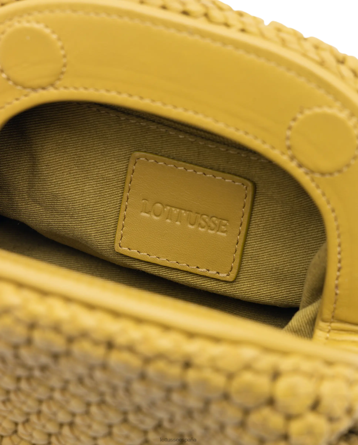 Lottusse bolso noodbag de cordero merino con asa superior suave amarillo mujer accesorios V40NX350