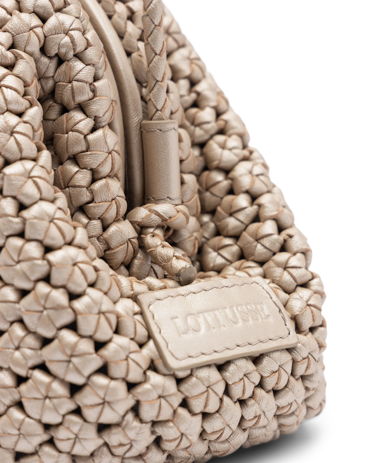 Lottusse bolso noodbag de cordero merino con asa superior suave plata mujer accesorios V40NX349