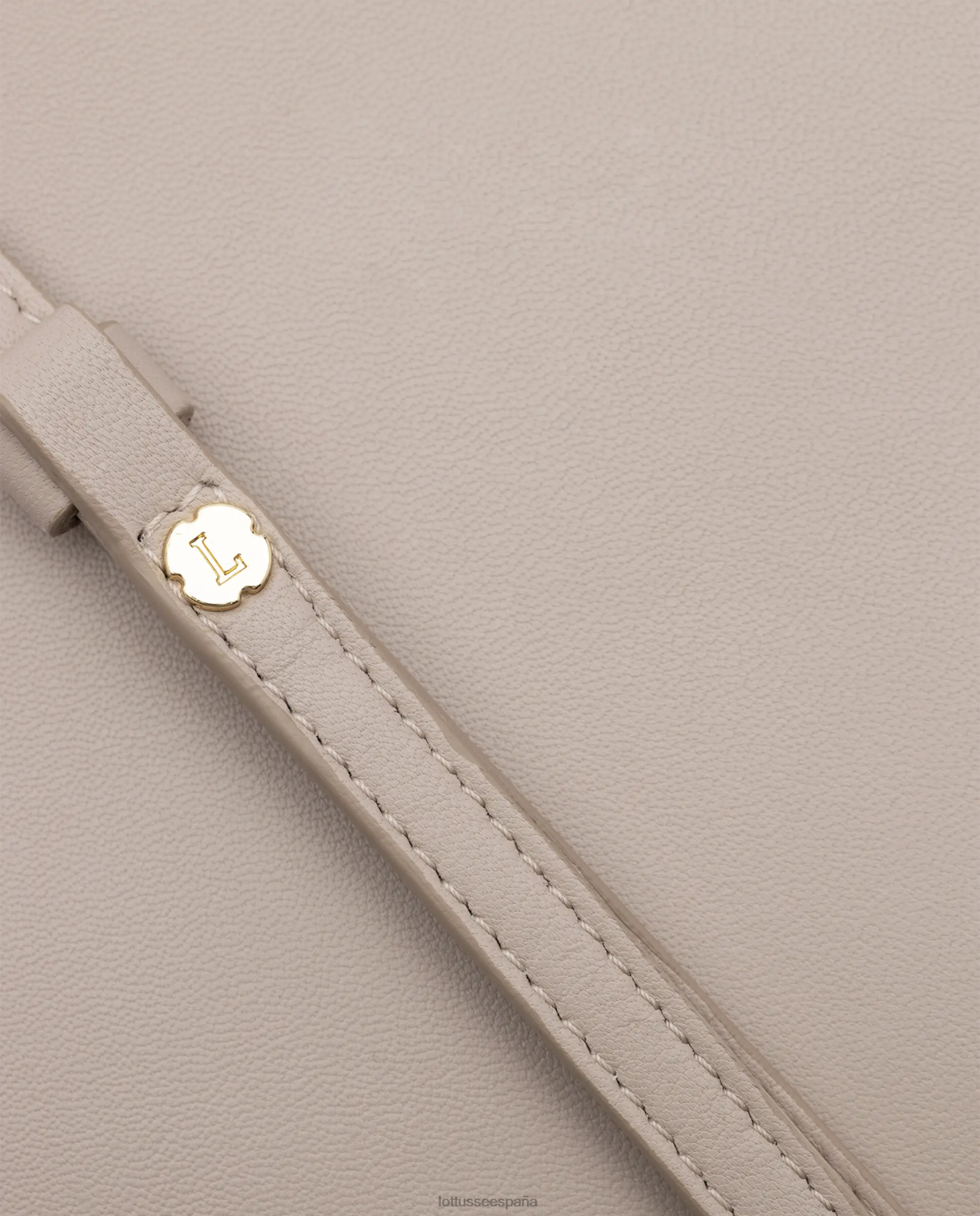 Lottusse bolso serena de piel de becerro con asa superior beige mujer accesorios V40NX335