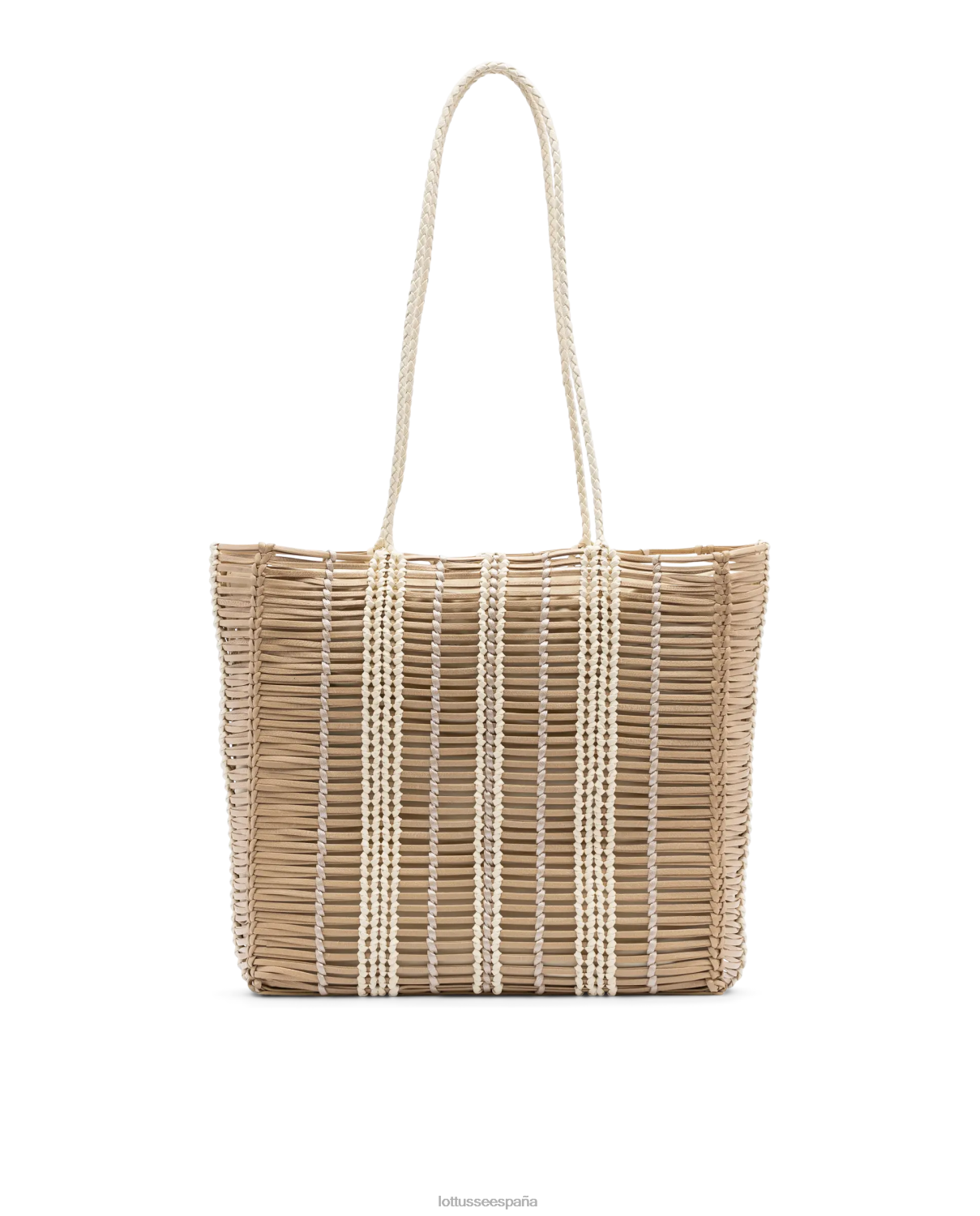 Lottusse editar bolso shopper de cabra trenzado beige mujer accesorios V40NX362