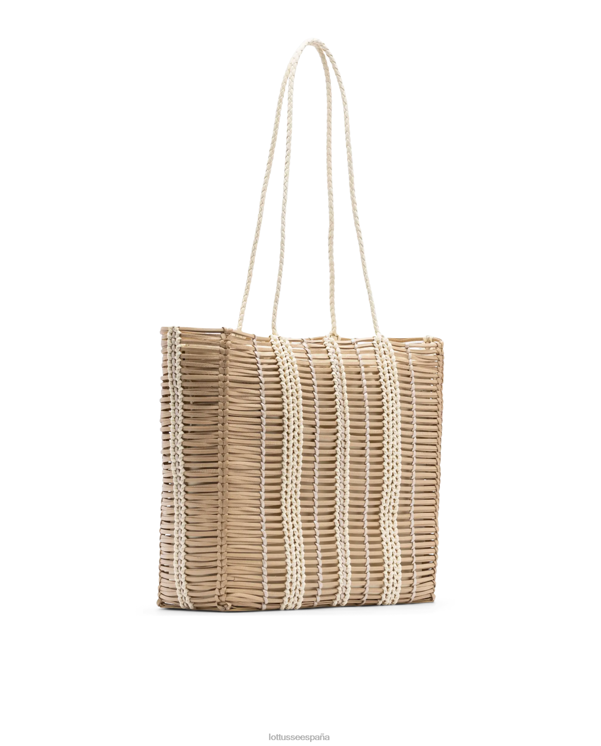 Lottusse editar bolso shopper de cabra trenzado beige mujer accesorios V40NX362