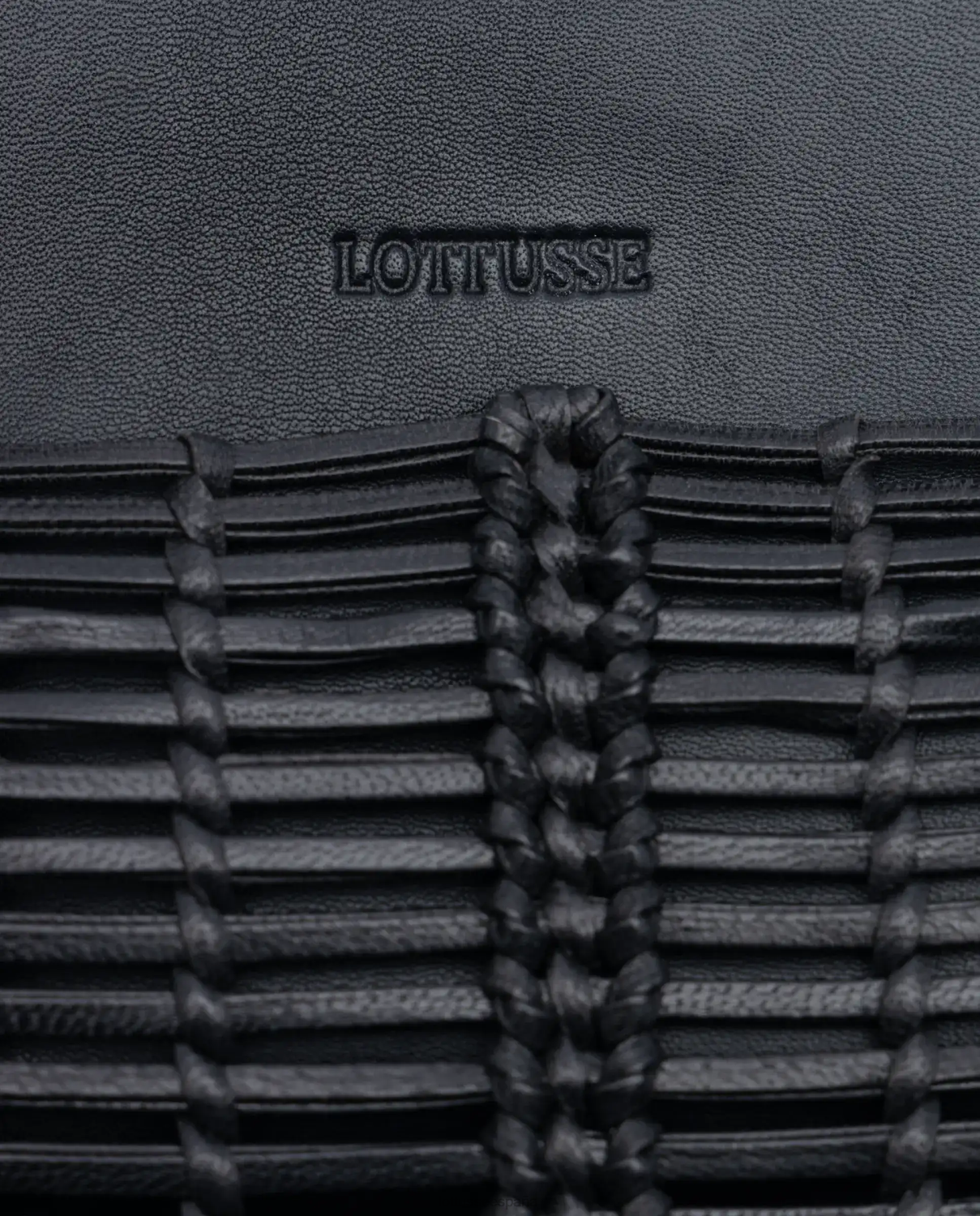 Lottusse editar bolso shopper de cabra trenzado negro mujer accesorios V40NX363