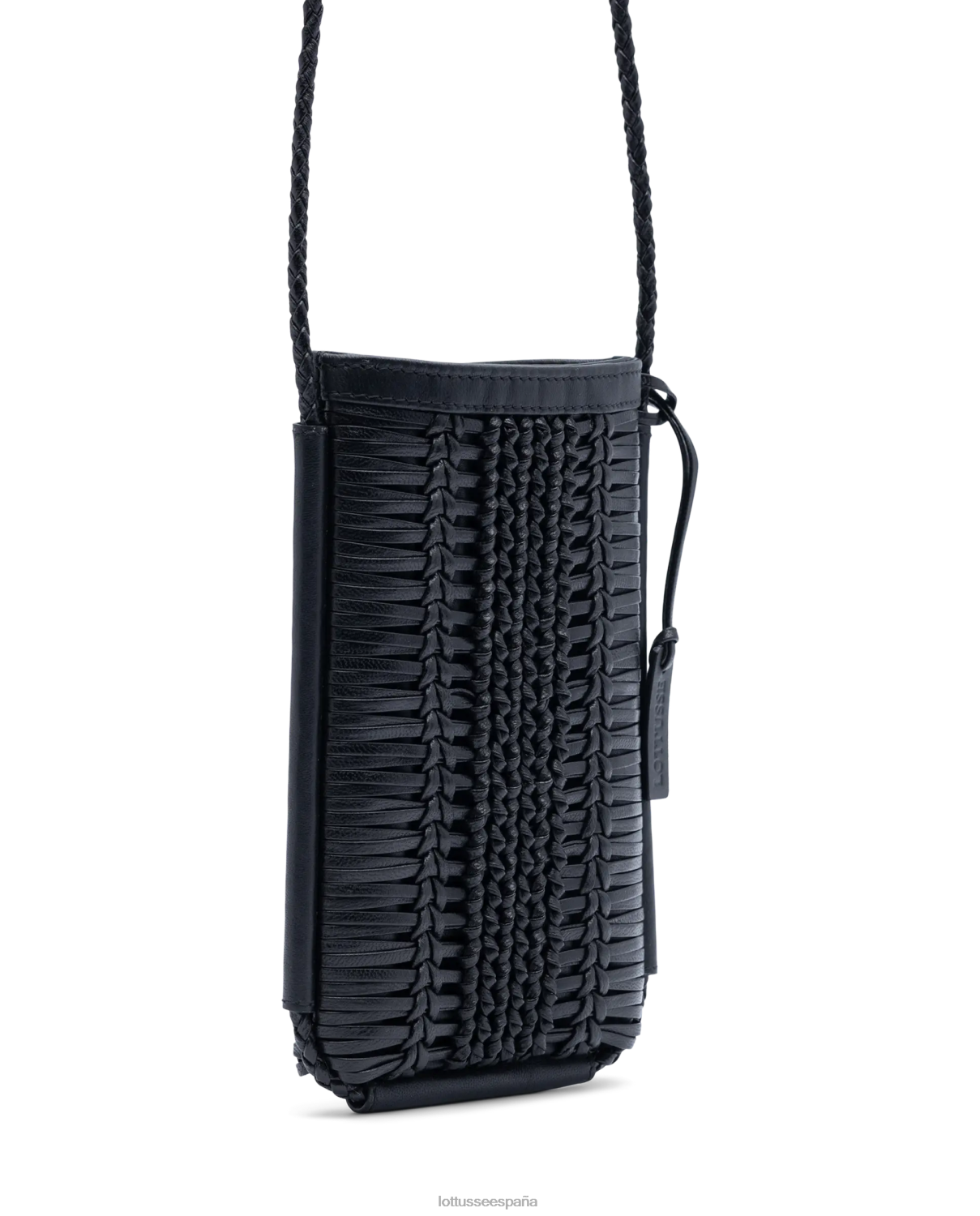 Lottusse editar estuche de cabra trenzado negro mujer accesorios V40NX364