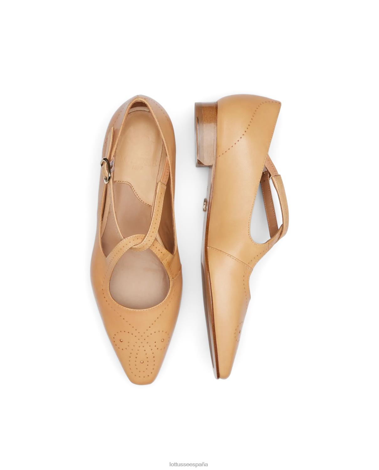 Lottusse bailarinas de becerro de anilina crust de smithson marrón mujer calzado V40NX214
