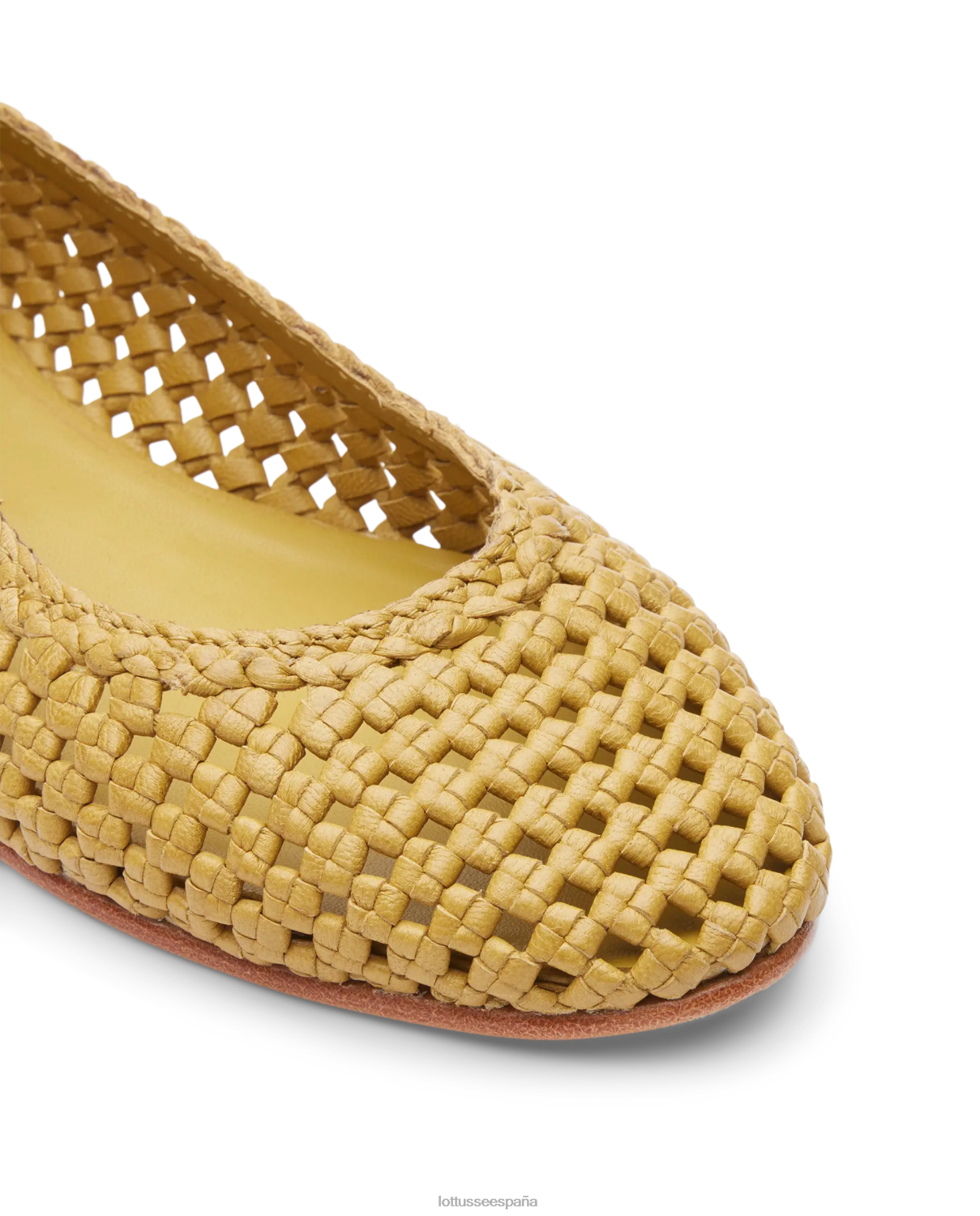 Lottusse bailarinas delice de piel y malla de cordero verde oliva mujer calzado V40NX294